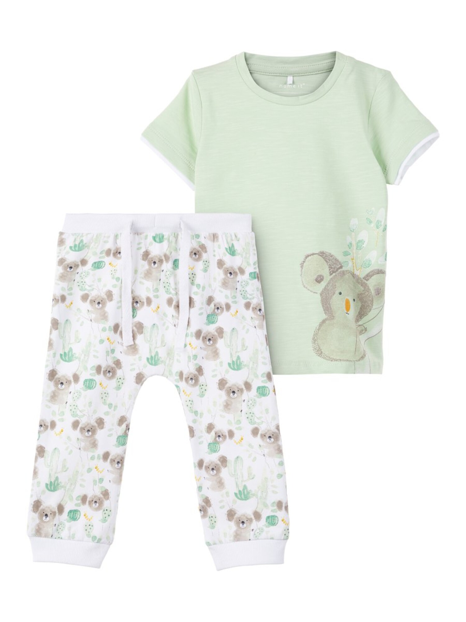 Name It Meisjes Set Pastelgroen Gemengde Kleuren Wit name it kopen in de aanbieding