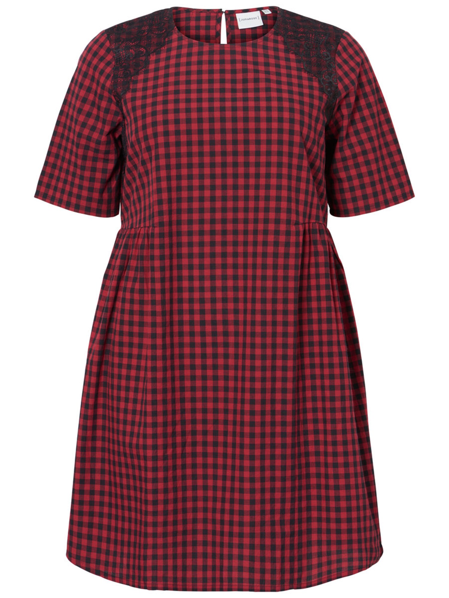 Junarose Dames Jurk Vuurrood Zwart junarose kopen in de aanbieding