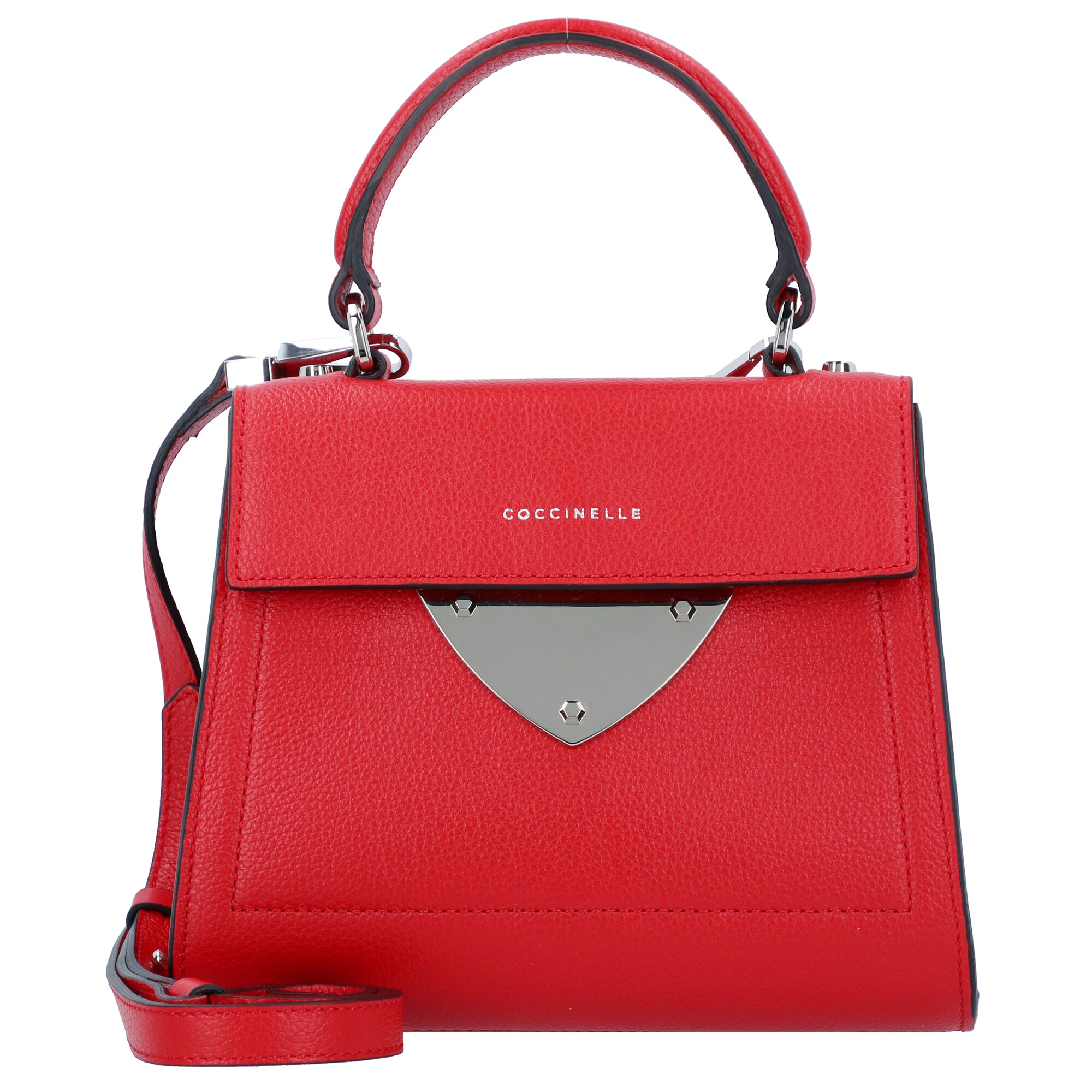 Coccinelle Dames Handtas Rood Zilver coccinelle kopen in de aanbieding