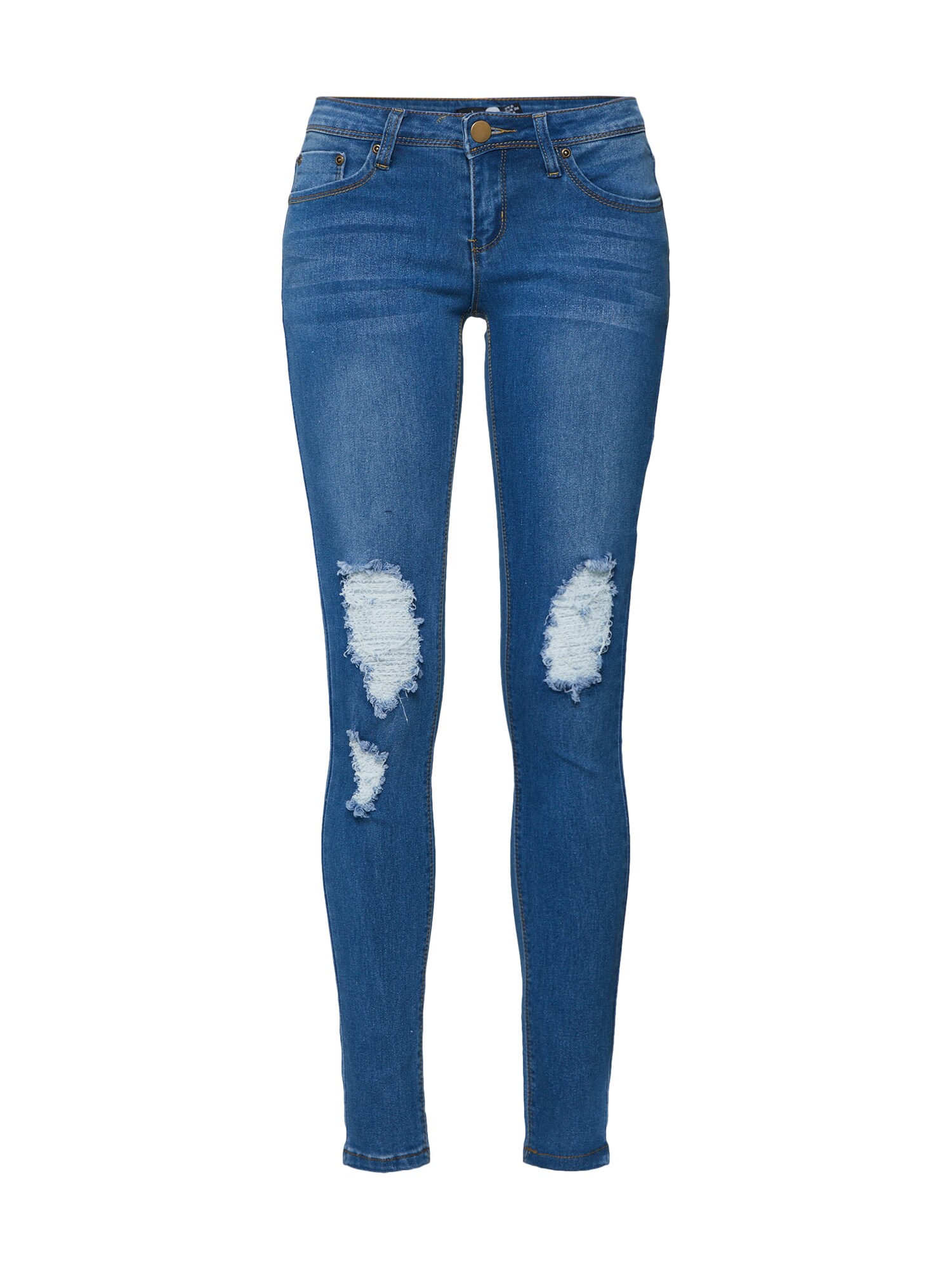 Boohoo Dames Jeans Blauw Denim boohoo kopen in de aanbieding