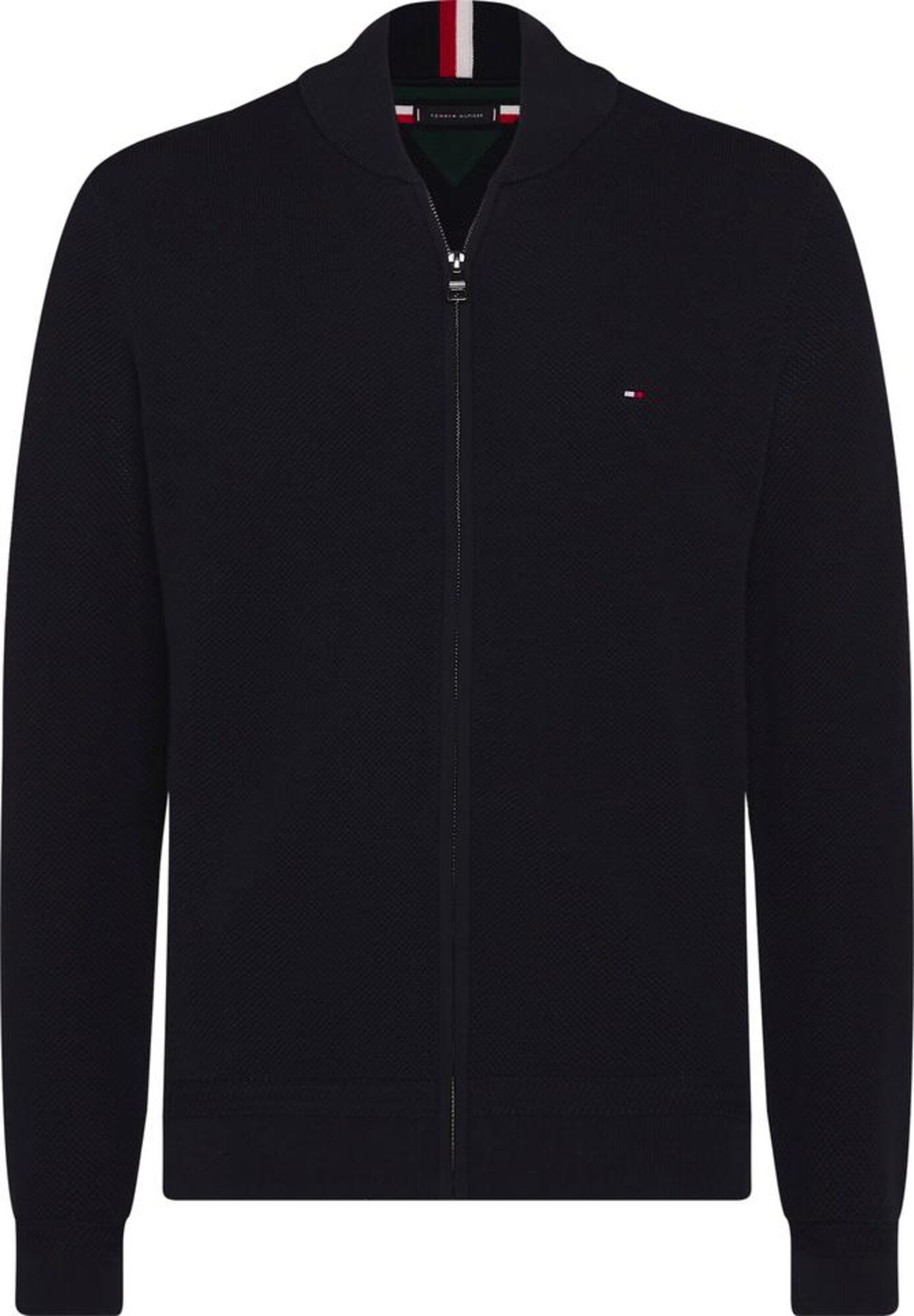 TOMMY HILFIGER Kardiganas  balta / raudona / tamsiai mėlyna jūros spalva