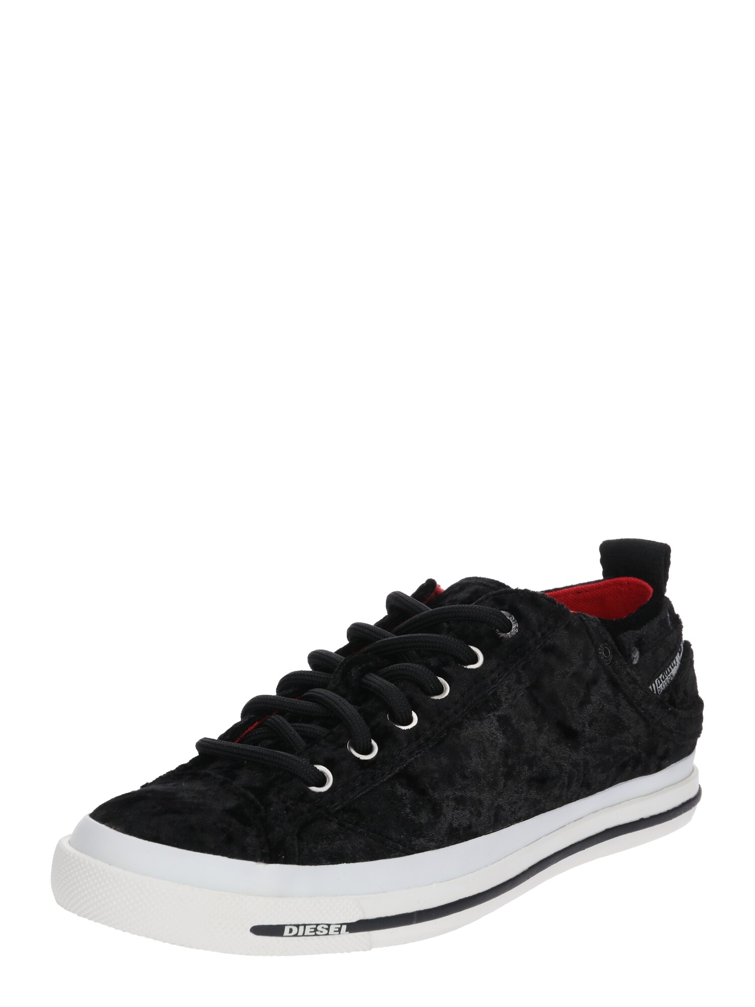 Diesel Dames Sneakers Laag Exposure Zwart Wit diesel kopen in de aanbieding