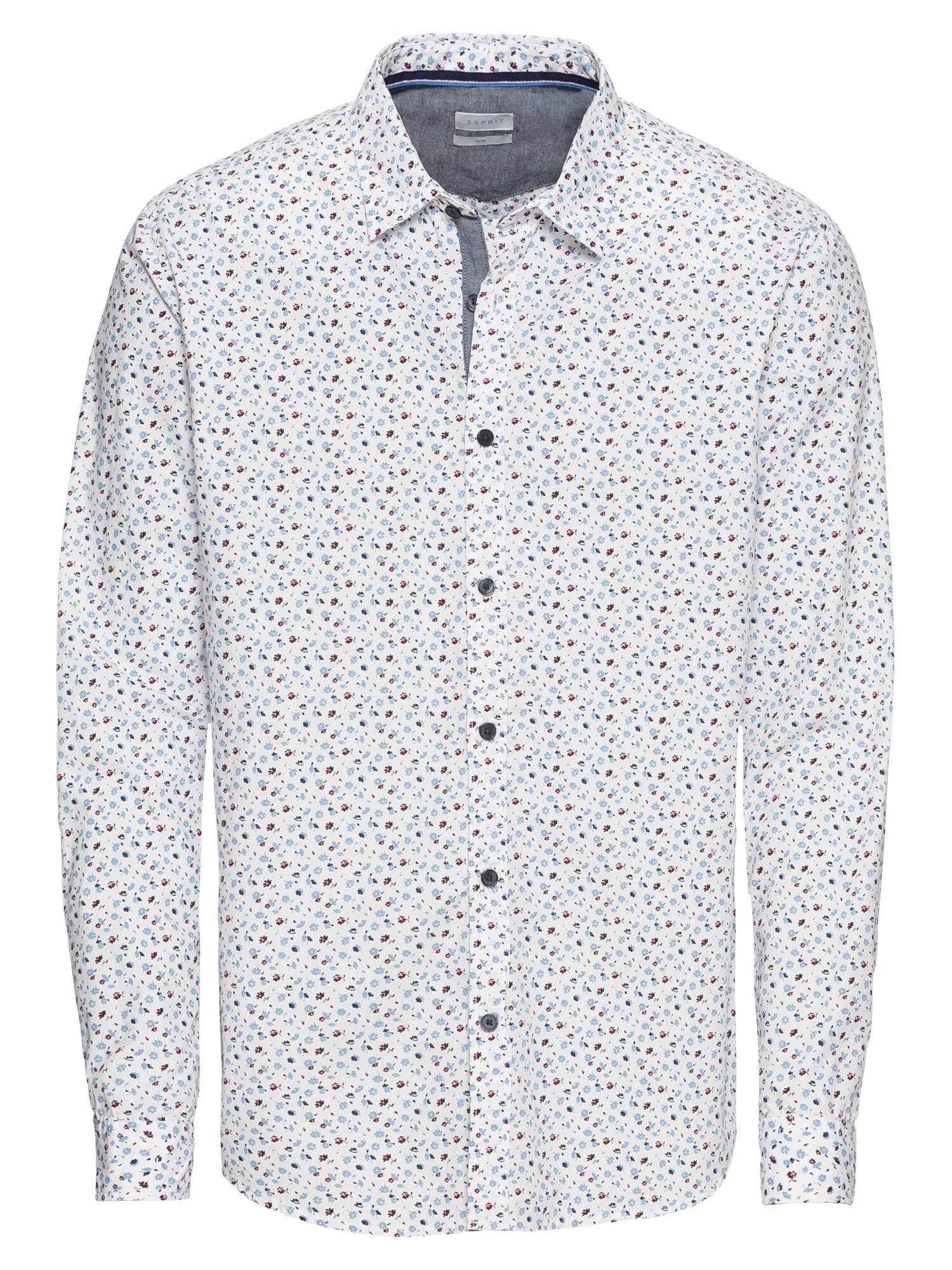 Esprit Heren Overhemd Blauw Rood Wit esprit kopen in de aanbieding