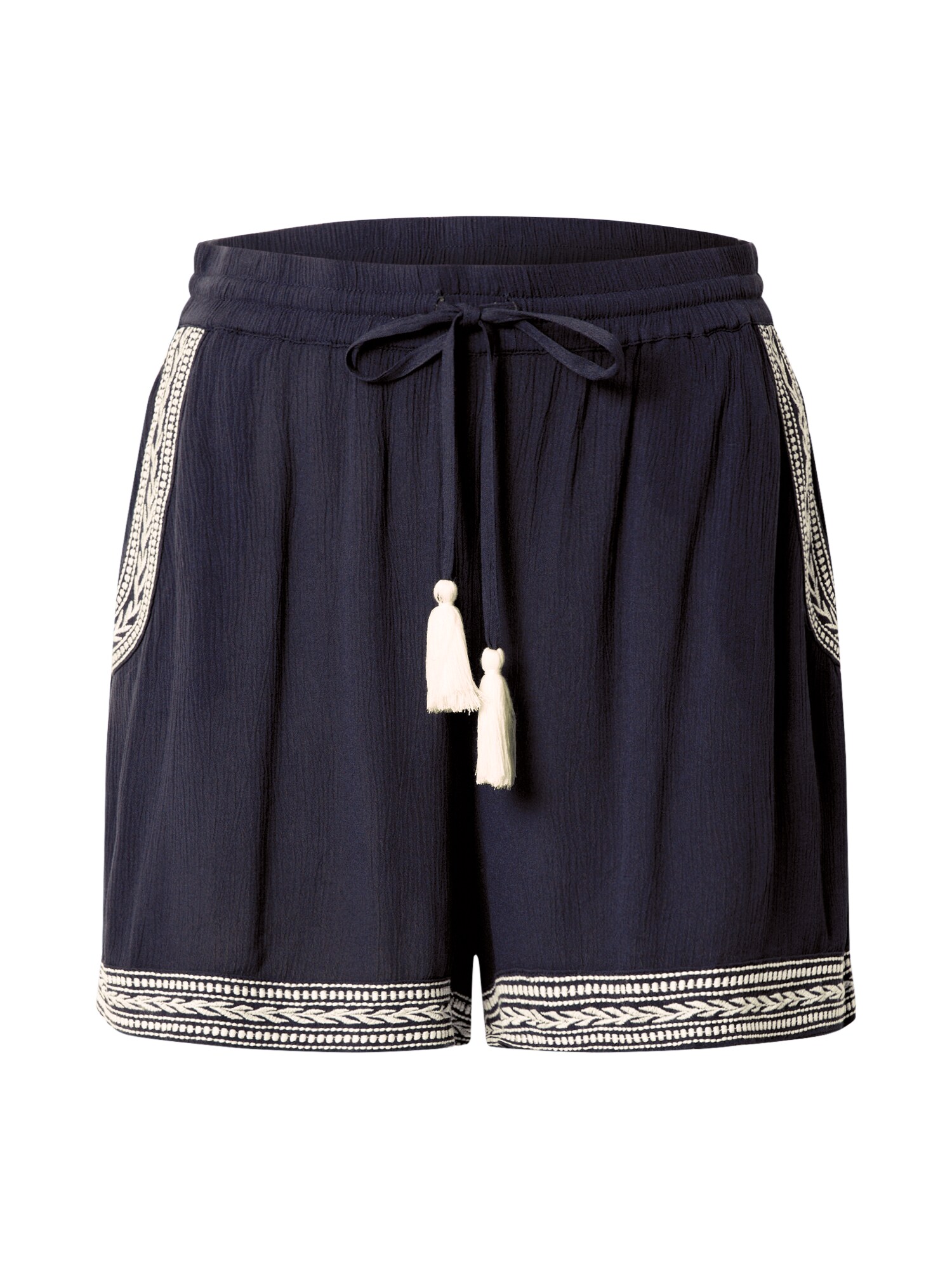 VERO MODA Kelnės 'NEW HOUSTON'  tamsiai mėlyna / balta
