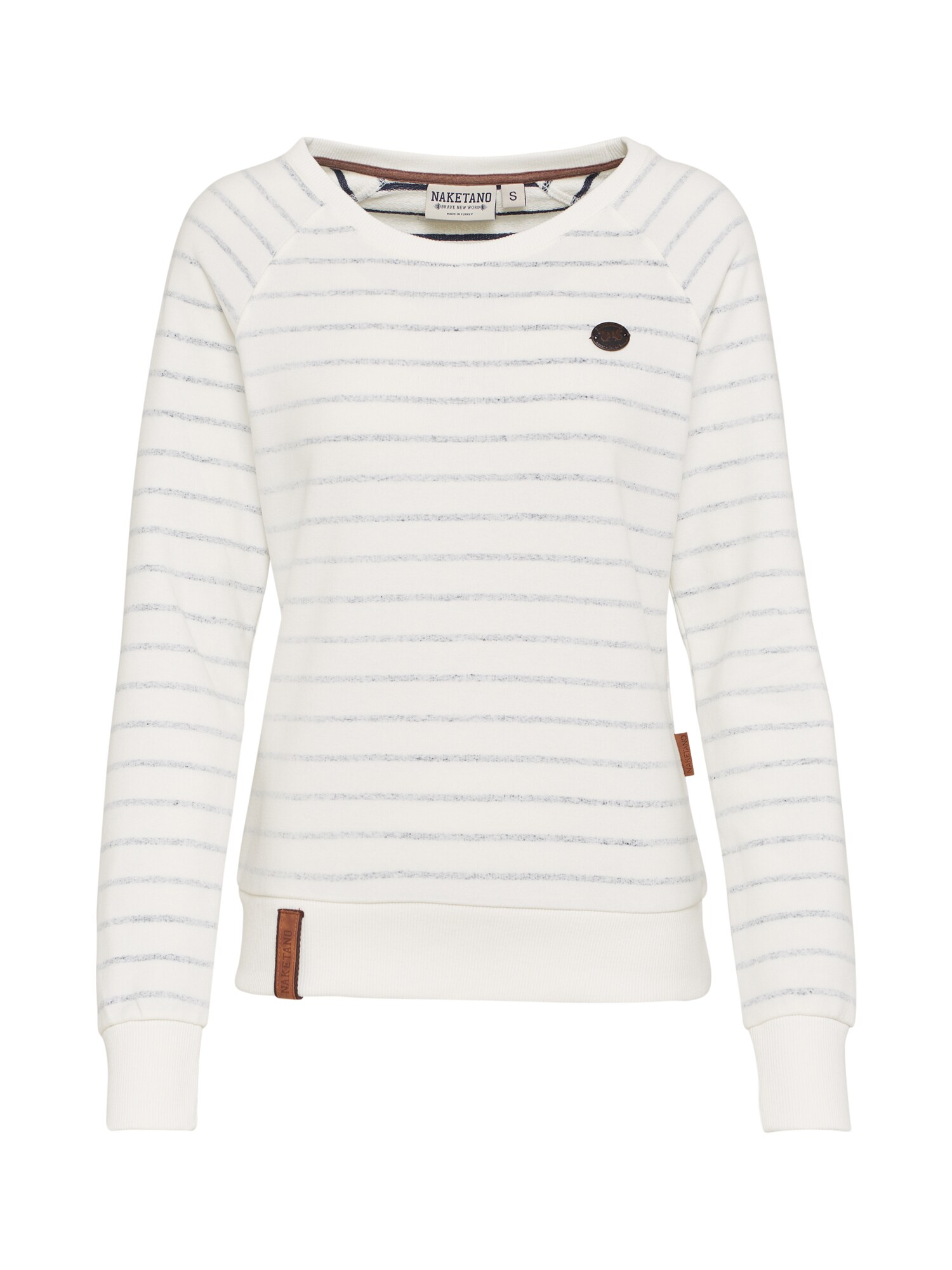 Naketano Dames Sweatshirt Beige Pastelblauw naketano kopen in de aanbieding