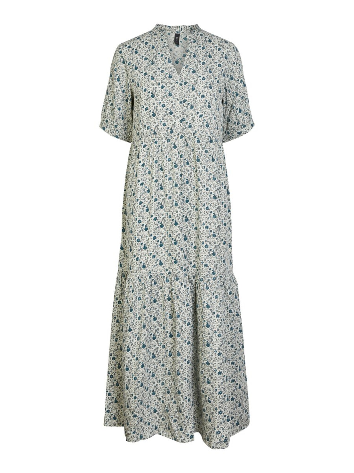 Yas Dames Jurk Blauw Grijs Wit yas kopen in de aanbieding