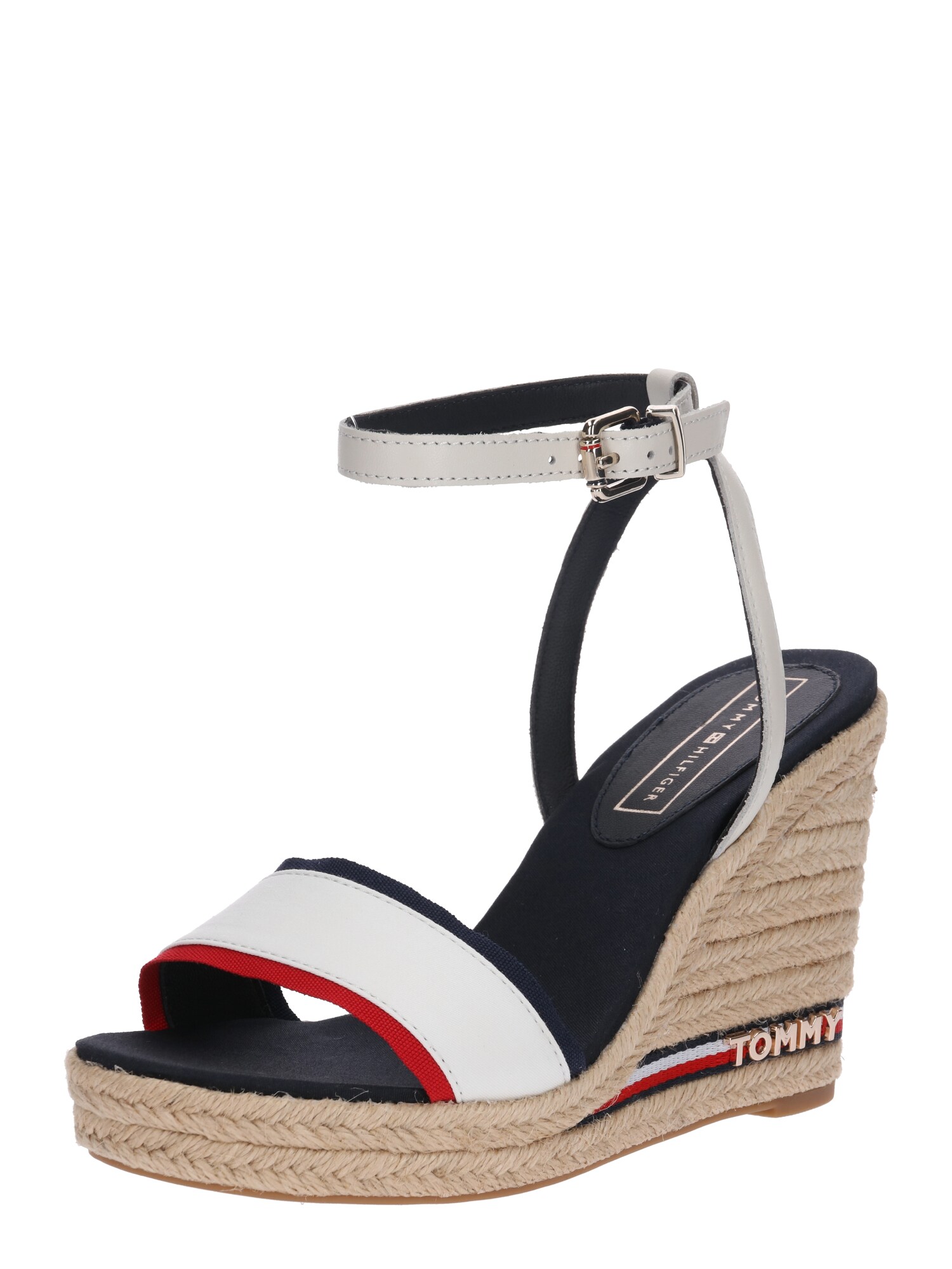Tommy Hilfiger Dames Sandalen Met Riem Elena Nachtblauw Rood Wit tommy hilfiger kopen in de aanbieding
