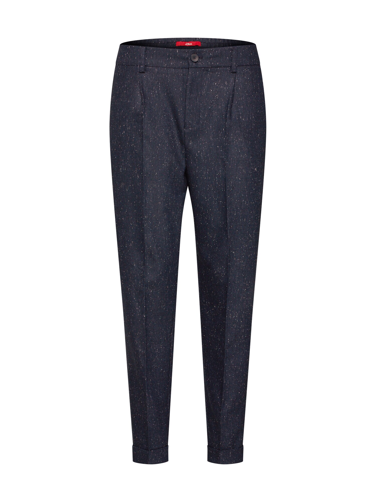 Soliver Red Label Dames Broek Tweed Chino Navy soliver red label kopen in de aanbieding