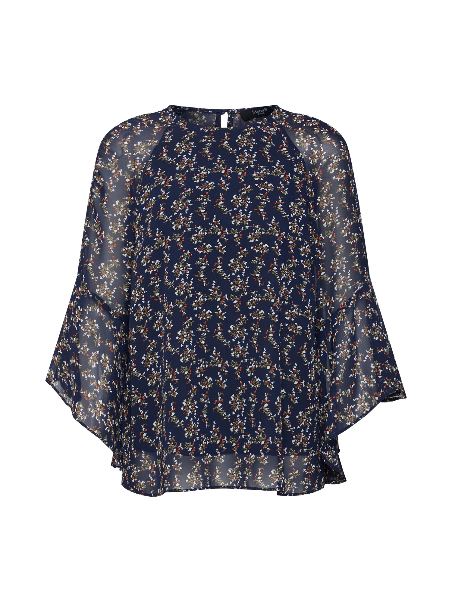 Sisters Point Dames Blouse Navy Bruin Wit sisters point kopen in de aanbieding