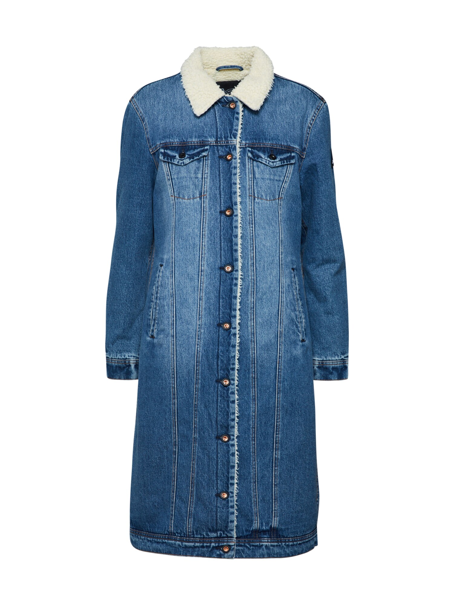 Denham Dames Tussenmantel Blauw denham kopen in de aanbieding