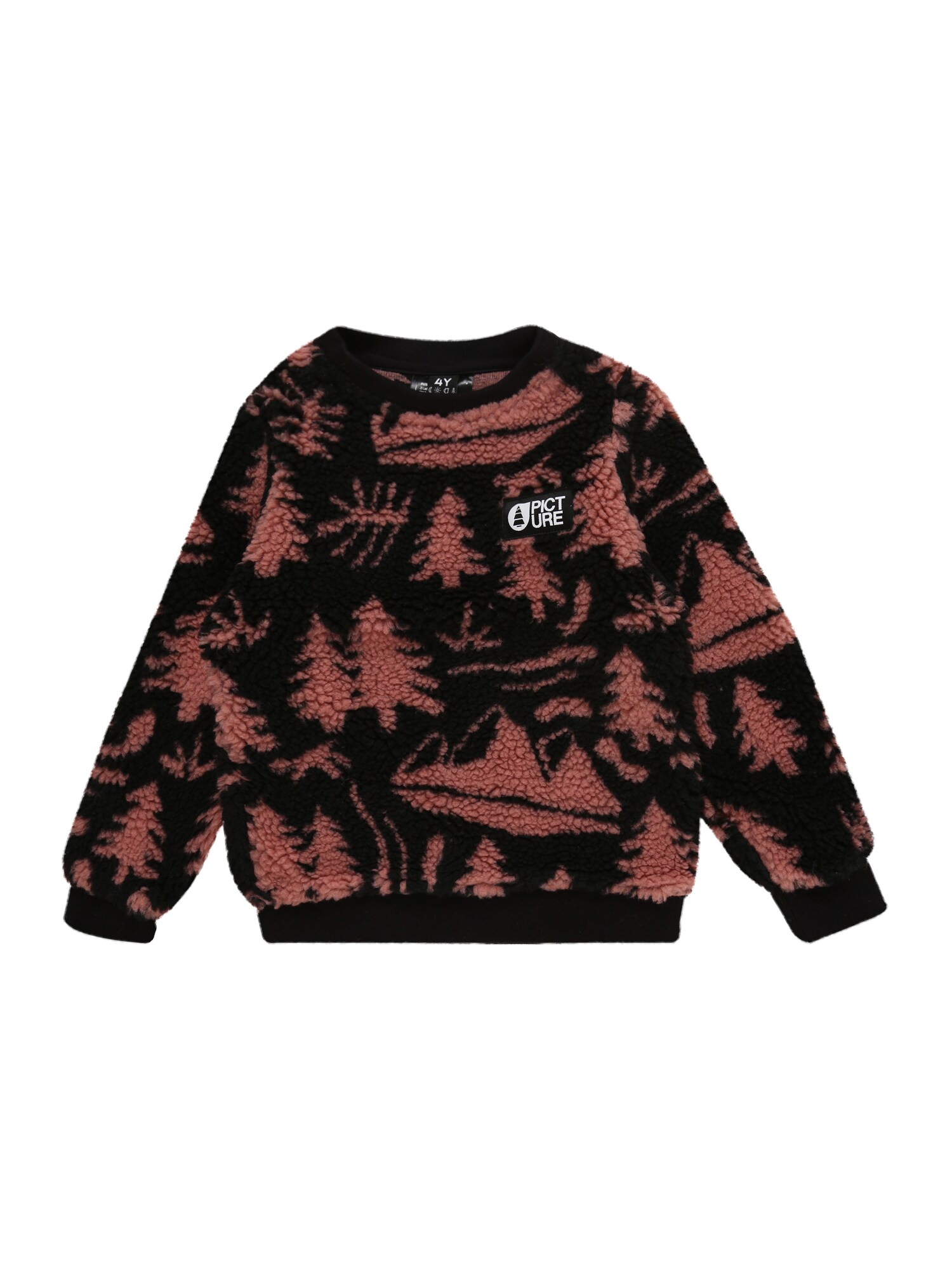Picture Organic Clothing Sportinis megztinis 'Away Crew'  rūdžių raudona / juoda