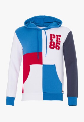 PLUS EIGHTEEN Sweatshirt Lichtblauw / Rood / Wit