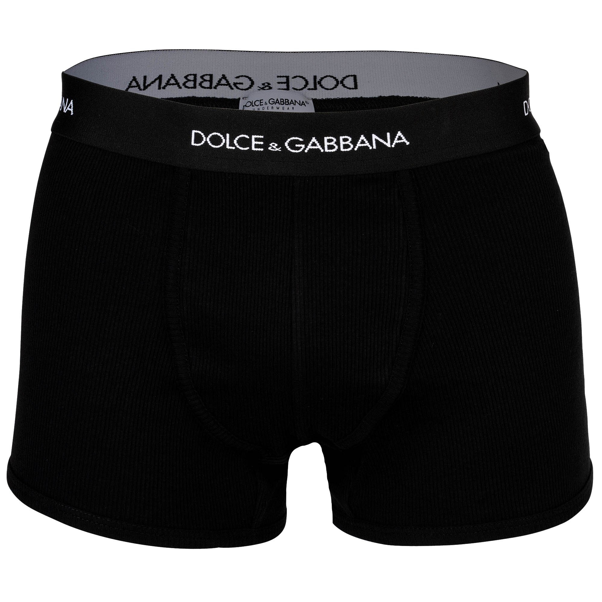 DOLCE & GABBANA Calzoncillo boxer negro / blanco – imagen 2