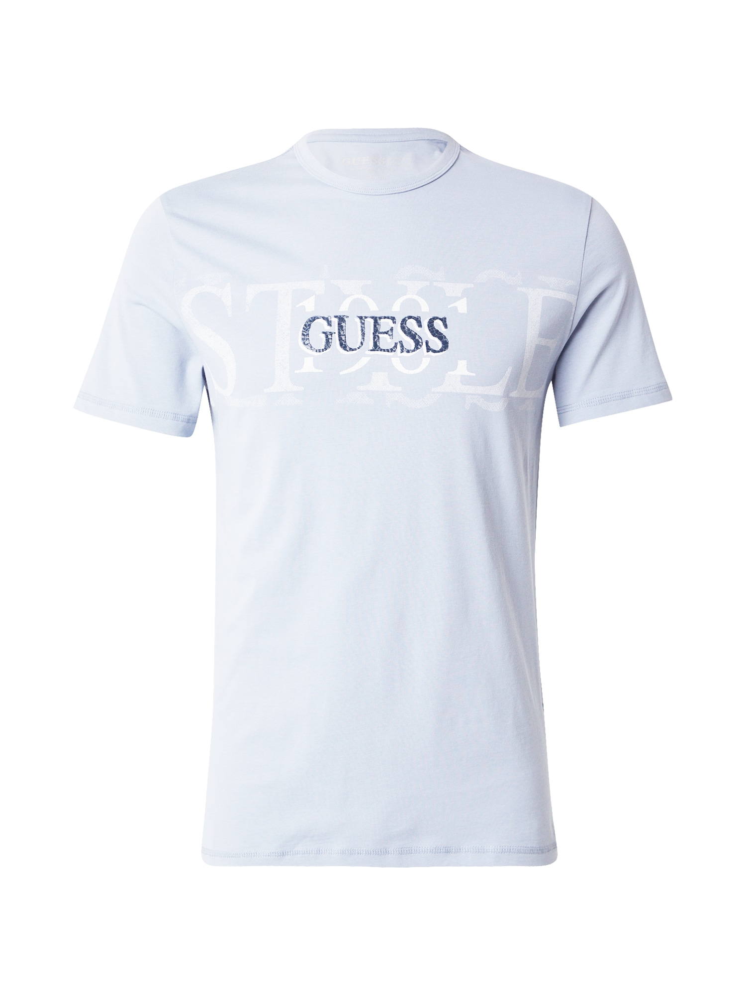 GUESS Póló  pasztellkék / sötétkék / fehér akciós termékkép 1