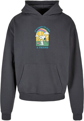 Merchcode Sweatshirt ‘Peanuts – It’s Good To Have A Friend’ Donkergrijs / Gemengde kleuren