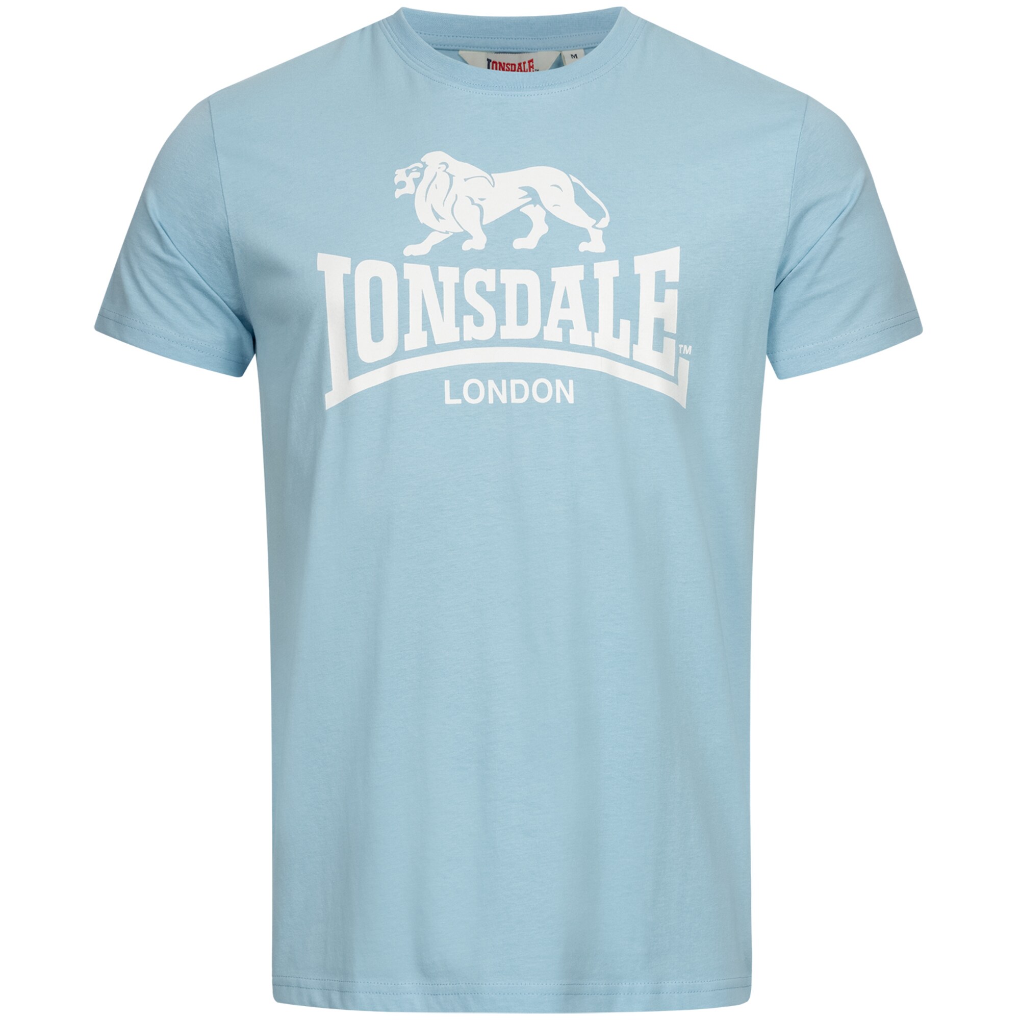 LONSDALE Tricou St. Erney  albastru deschis / alb