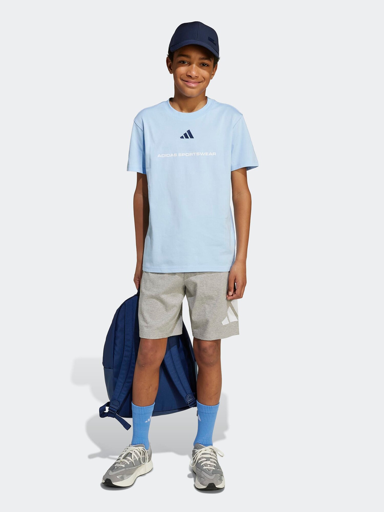 ADIDAS SPORTSWEAR Funkcionális felső  tengerészkék / világoskék / fehér termék 2. képe
