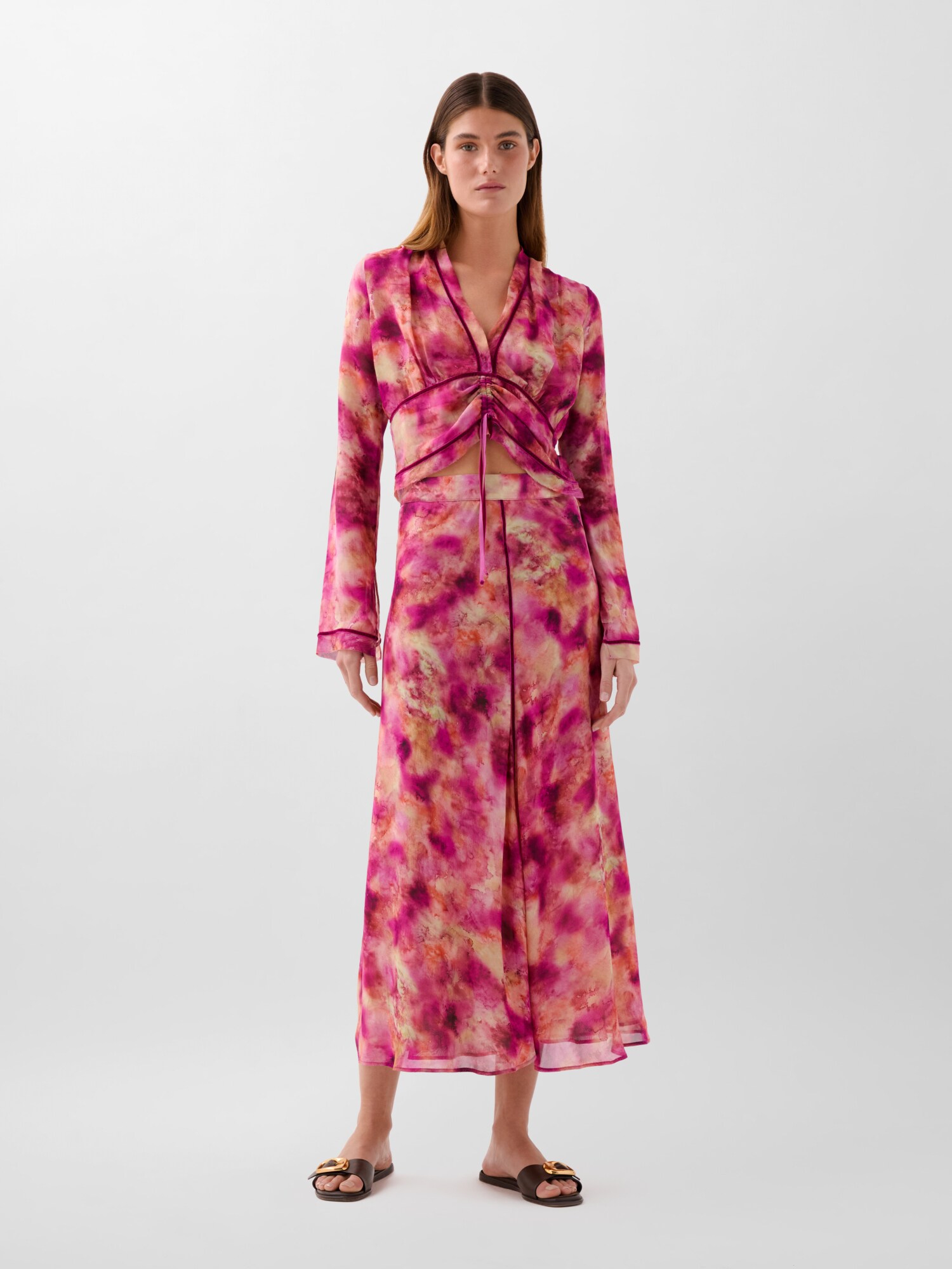 Thumbnail - Scalpers Tie Velvet Print Skirt