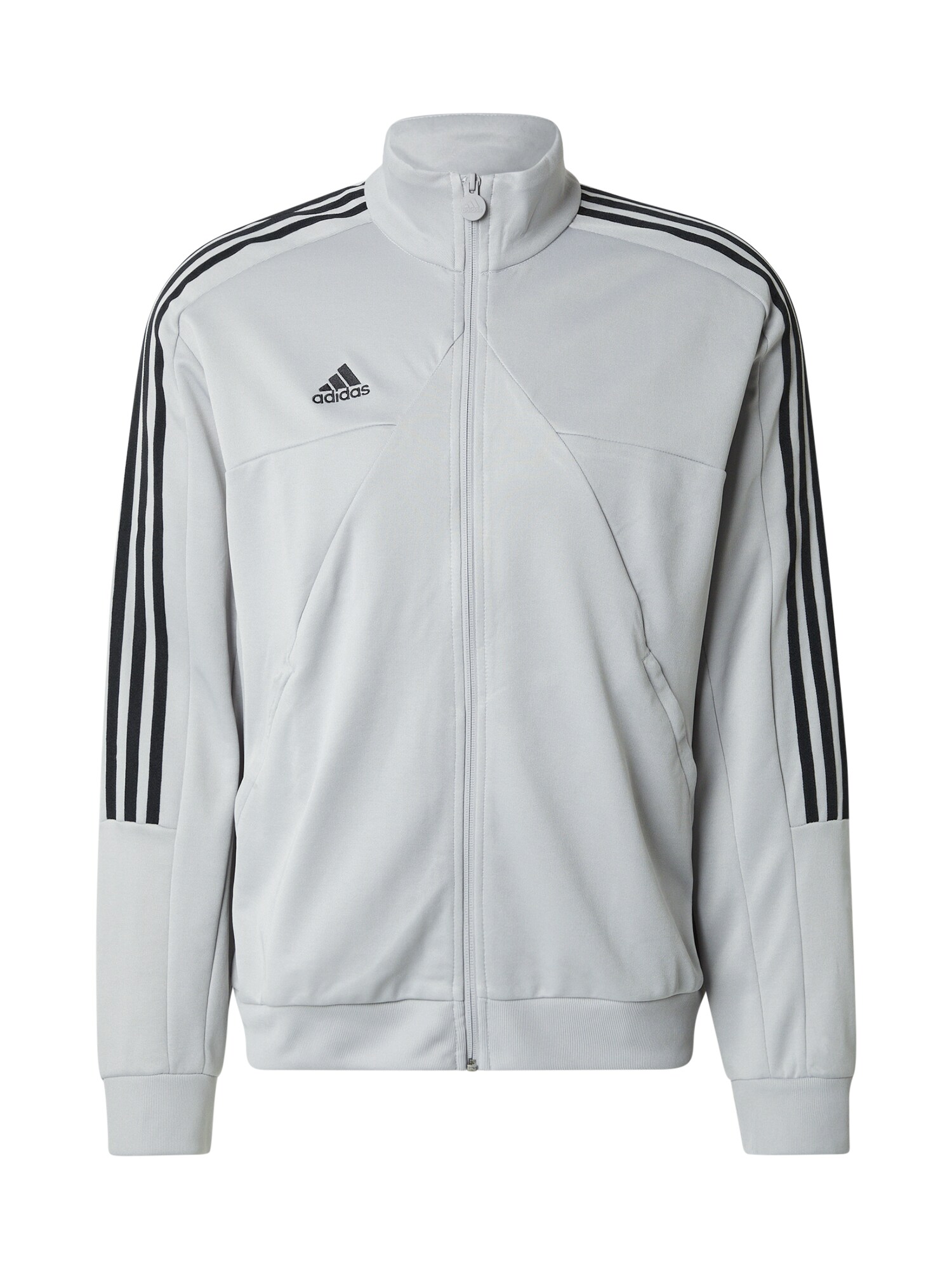 ADIDAS SPORTSWEAR Bluză cu fermoar sport Tiro  gri deschis / negru