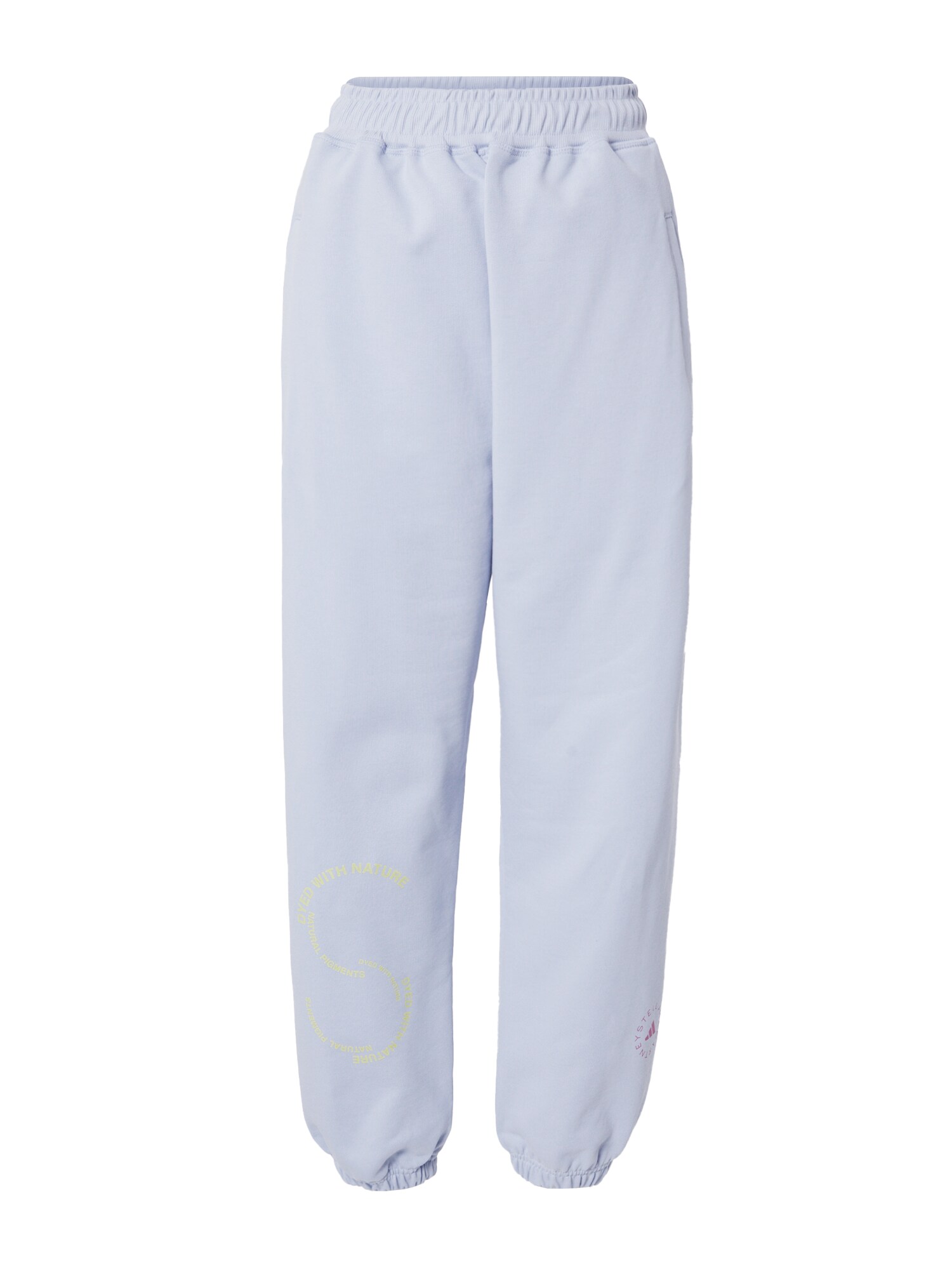 ADIDAS BY STELLA MCCARTNEY Sportinės kelnės azuro spalva / nendrių spalva / rožinė