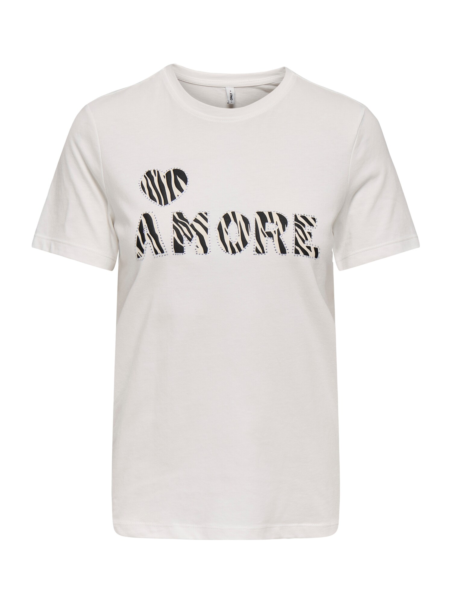 ONLY Tricou ONLDITTE  crem / negru / alb