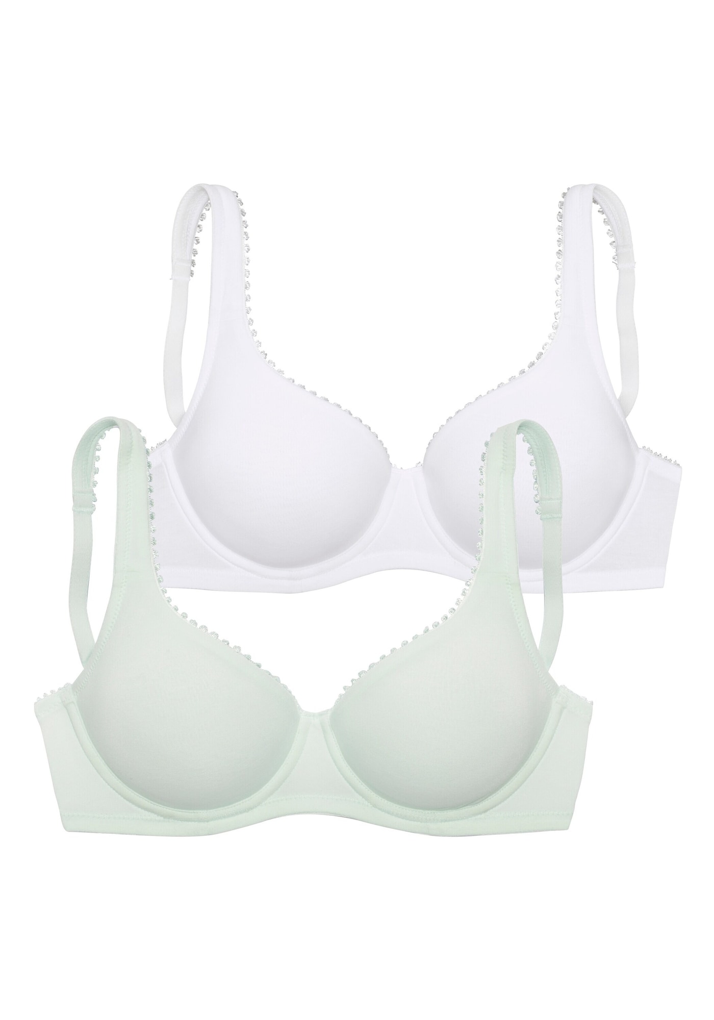 PETITE FLEUR Sutien  verde mentă / alb