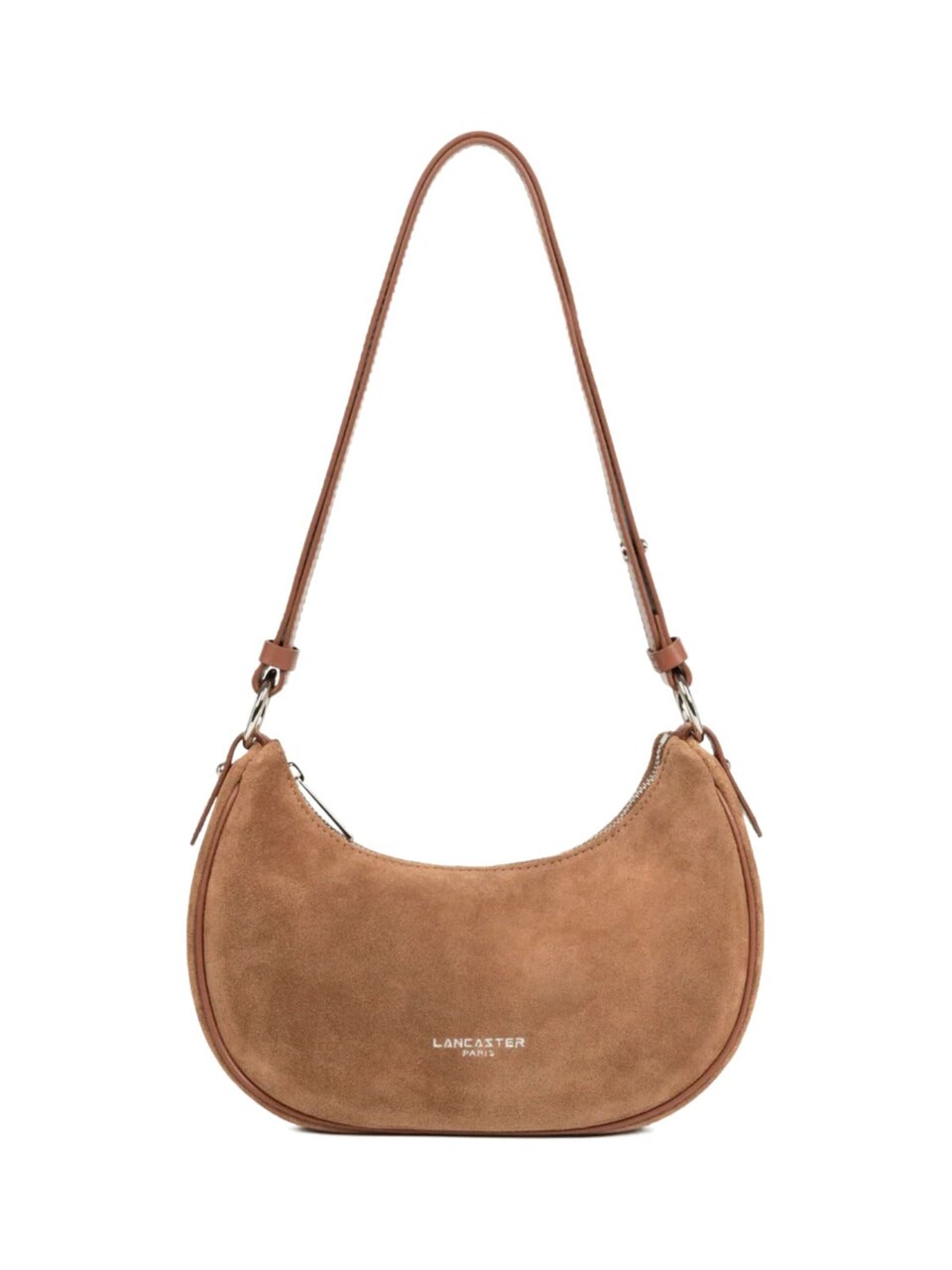Axelremsväska 'Lancaster Sac besace Zippé S Suède Camel'