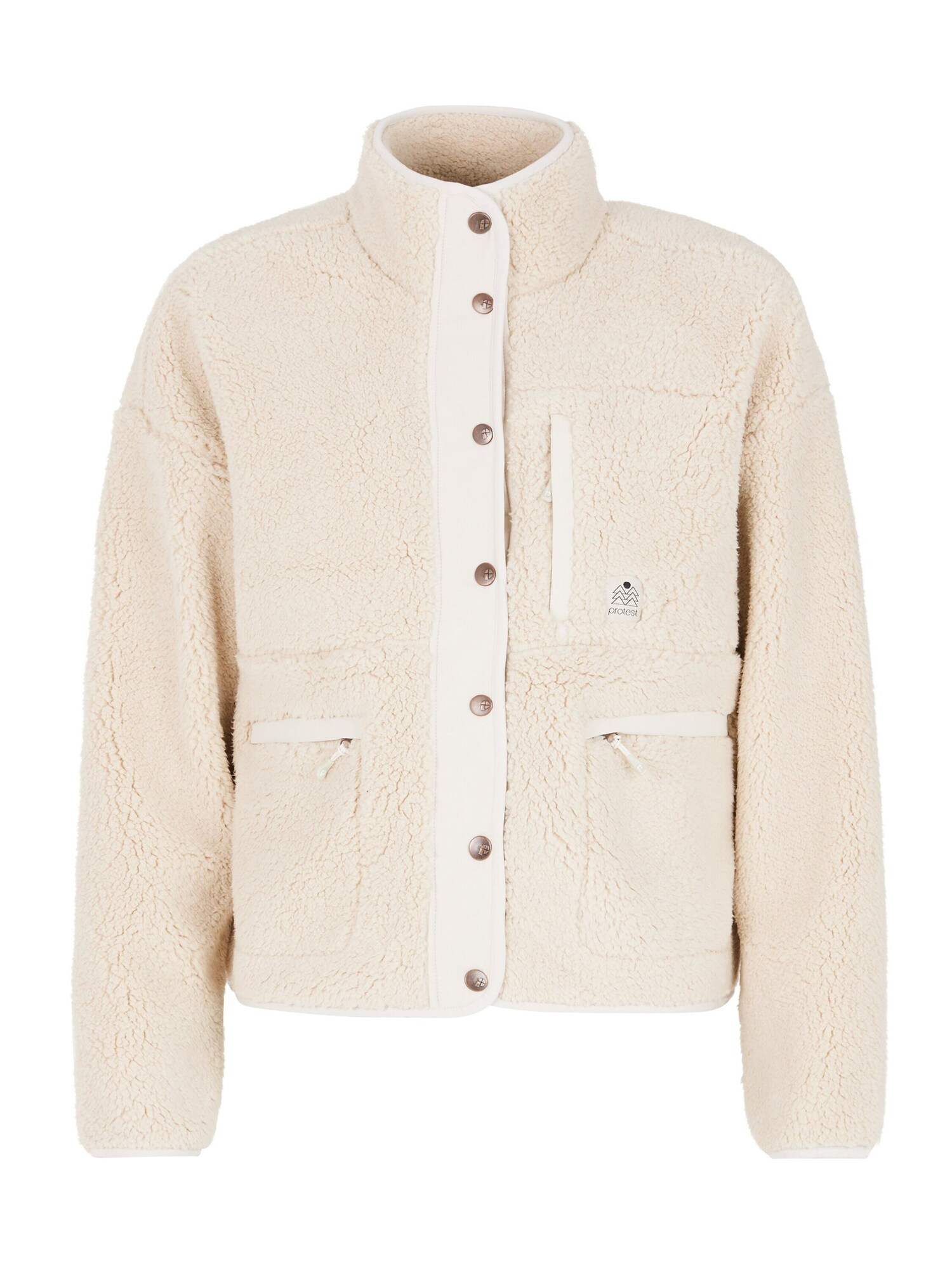 Protest Fleece Jas 'Prtlux' Offwhite