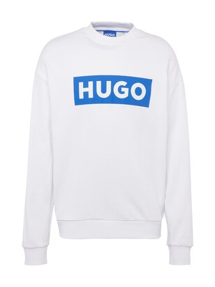 HUGO Sweatshirt ‘Niero’ Royal blue/koningsblauw / Wit