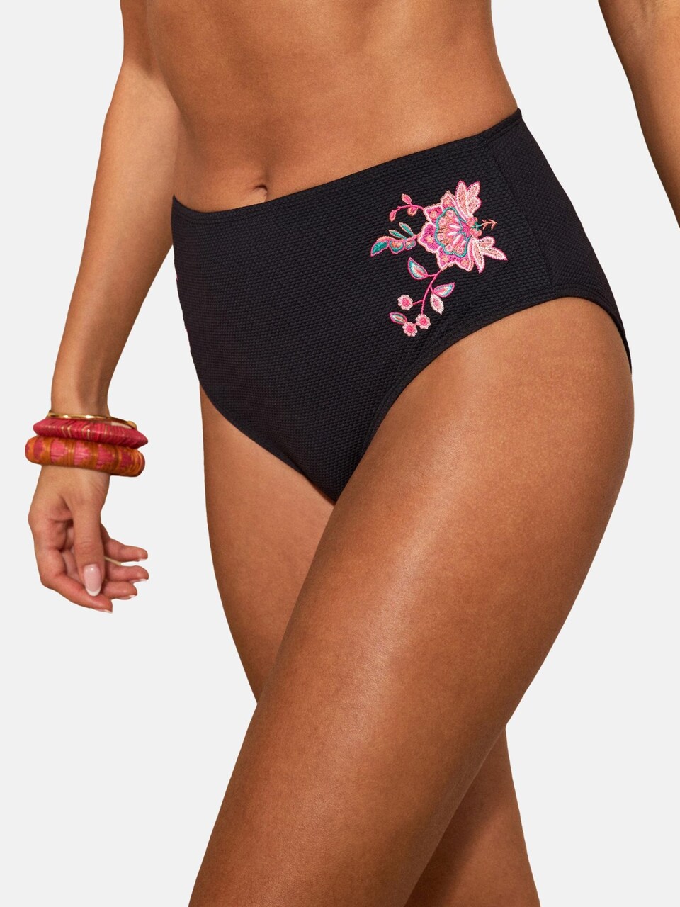 Bikiniunderdel jade / rosa / ljusrosa
