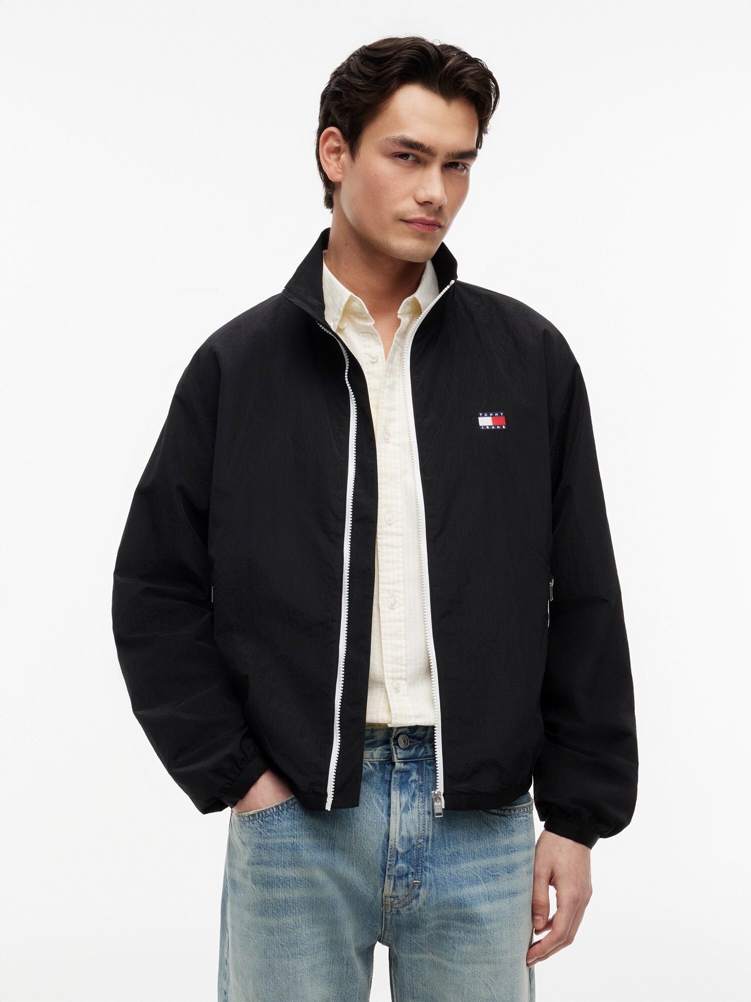 Tommy Jeans Chaqueta de entretiempo 'Logo Ripstop Relaxed' negro – imagen 2