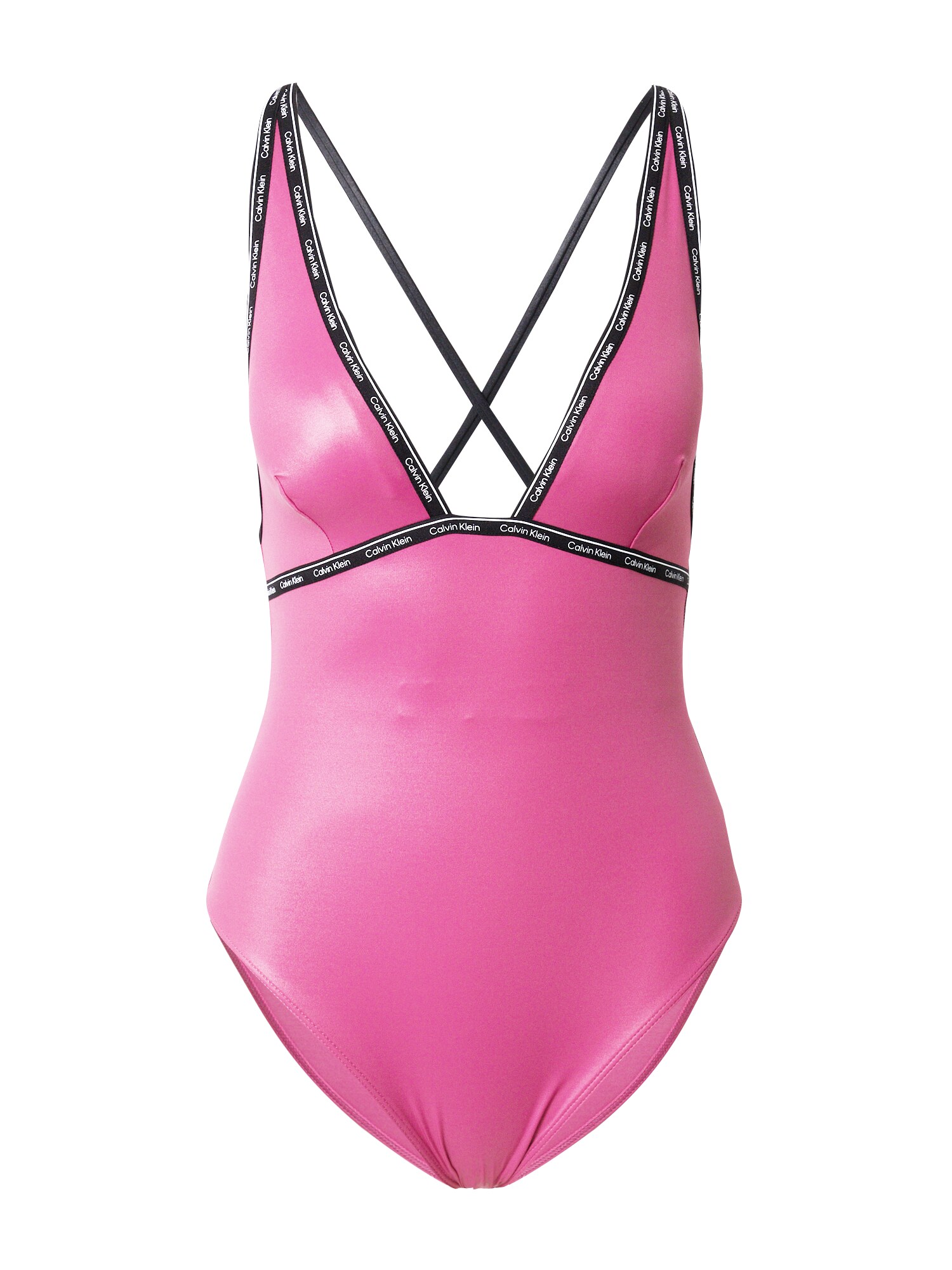Calvin Klein Swimwear Jednodielne plavky  fuksia / čierna / biela
