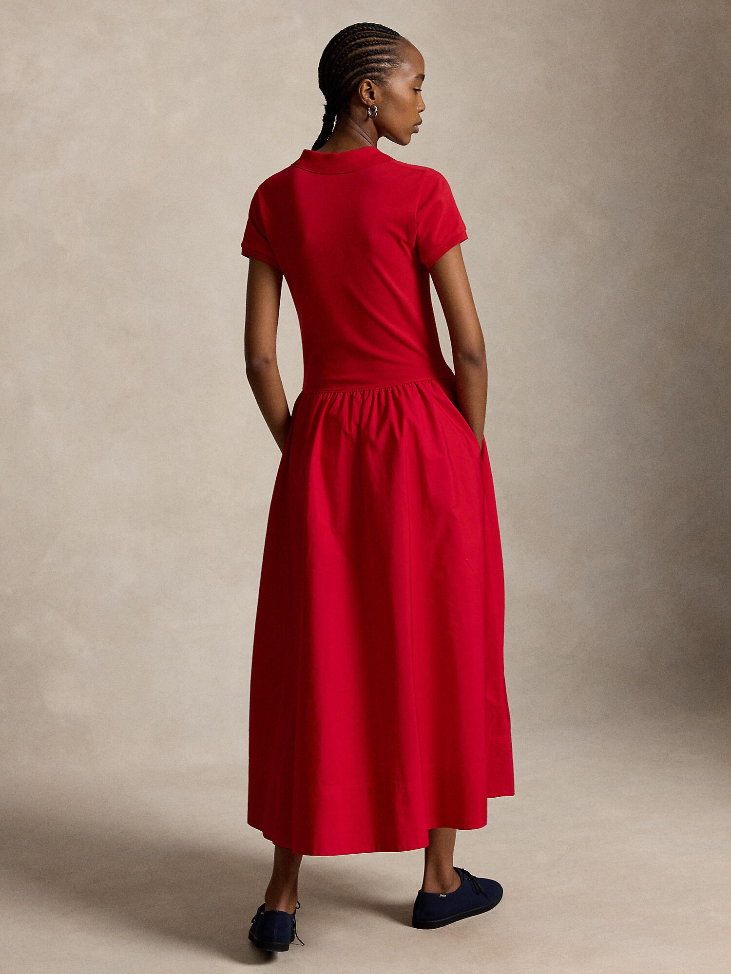 Polo Ralph Lauren Vestido camisero rojo – imagen 3