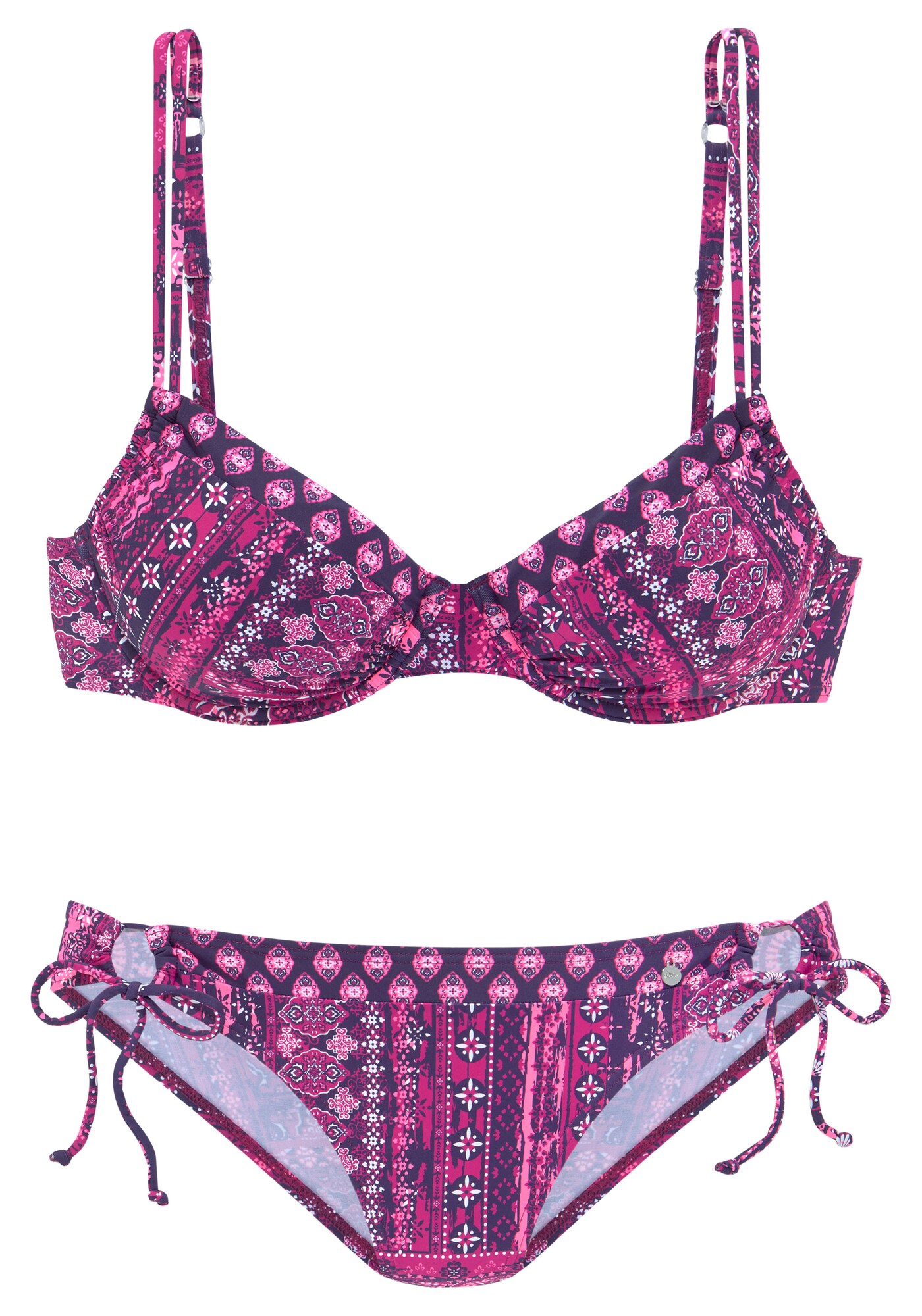 s.Oliver Bikini  rózsaszín / lilásvörös / fehér akciós termékkép 1