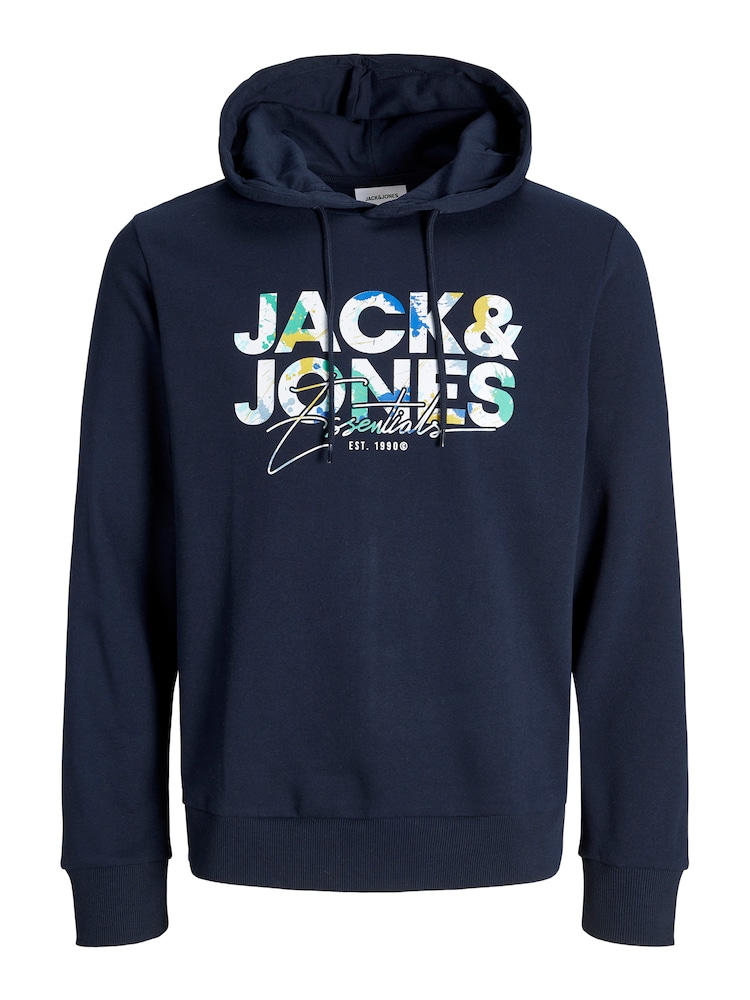 JACK & JONES Sweatshirt 'JJGeplas' Herren Größe XS blau / nachtblau / mint / weiß