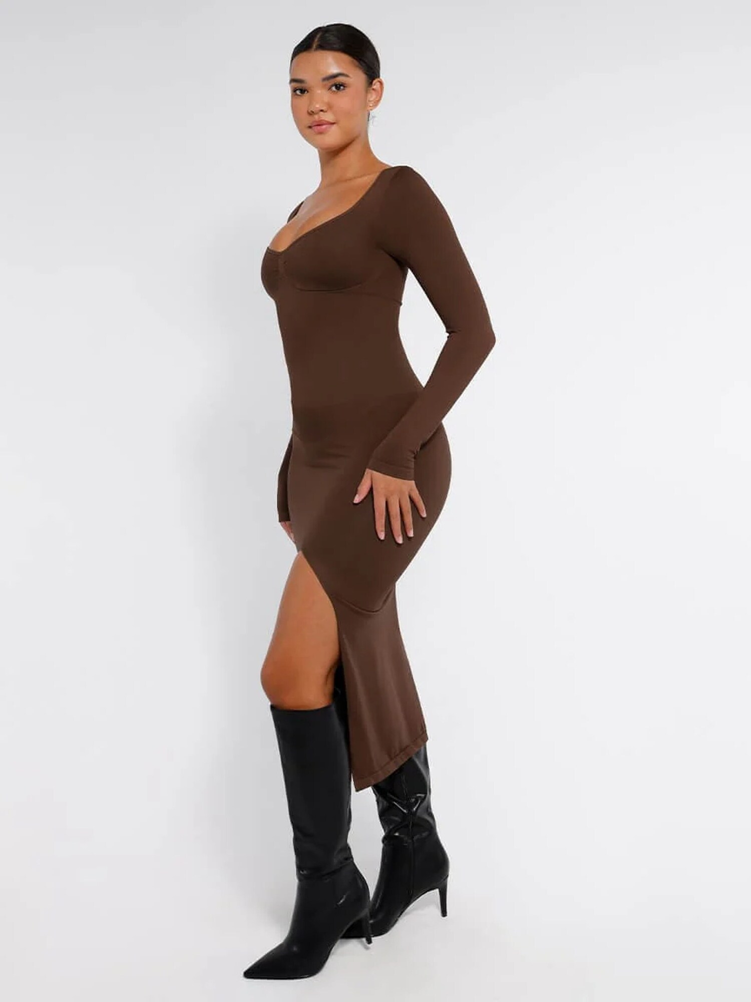 FÉMINITÉ Fatale Vestido 'ELENA'  marrón