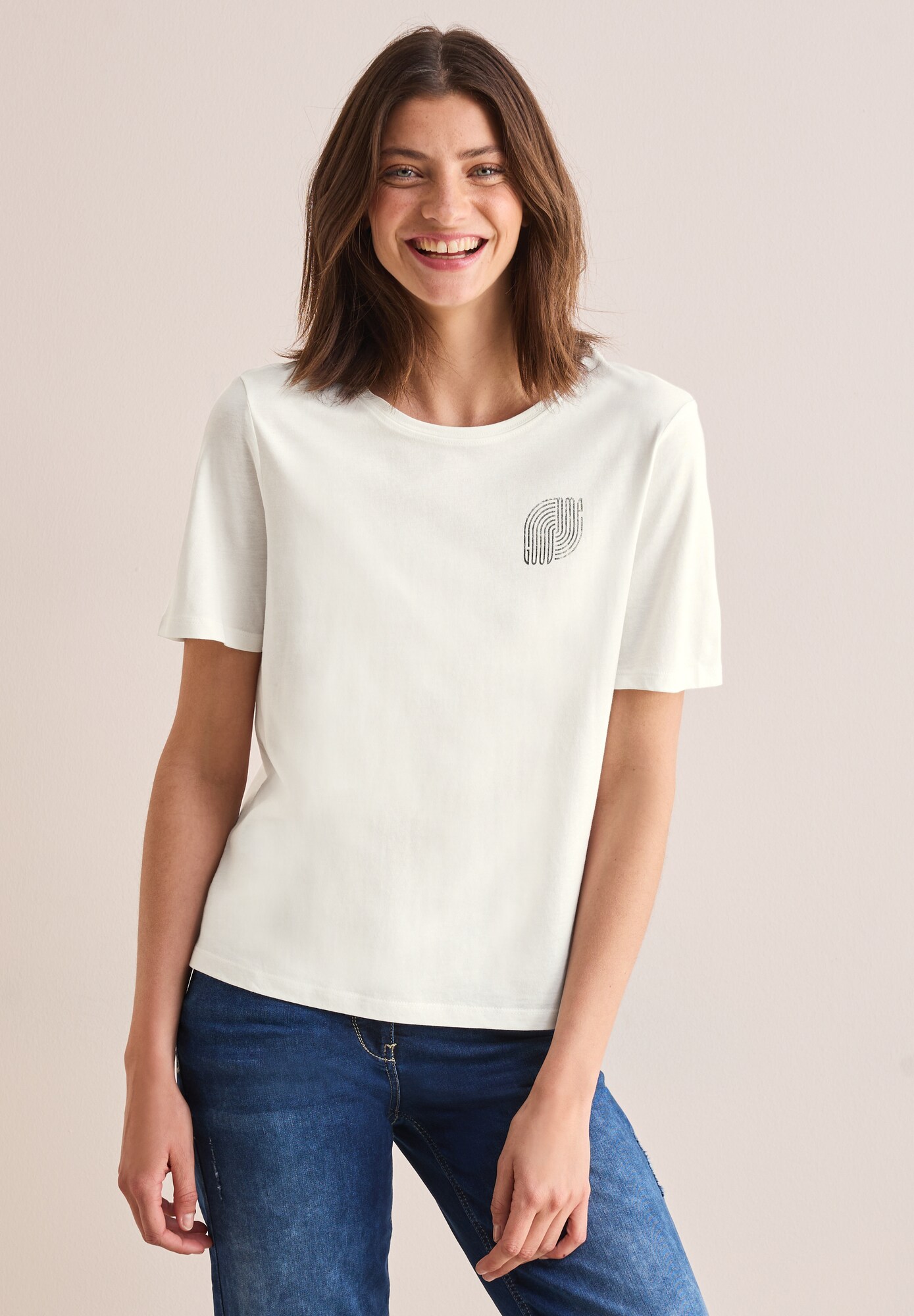Thumbnail - T-Shirt mit Print-Detail
