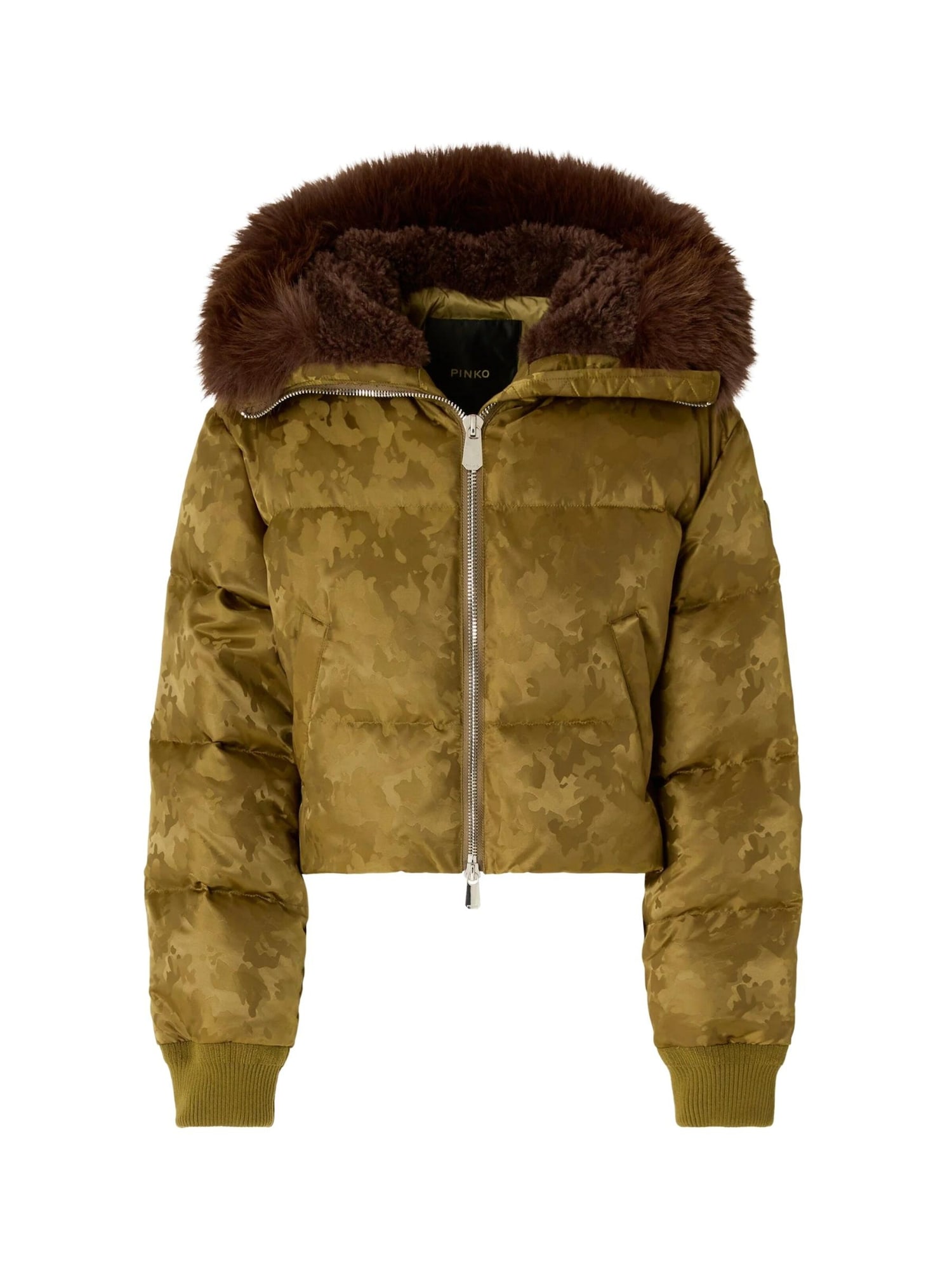 PINKO Chaqueta de invierno 'PINKO PIASTRAIA IMBOTTITO RASO TECNICO JACQUARD GIUBBINO'  verde