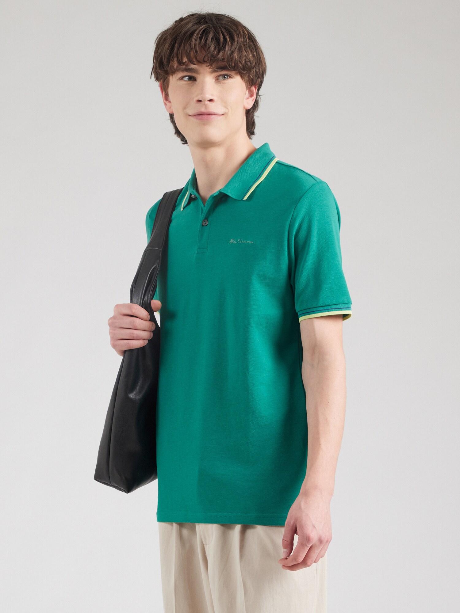 Ben Sherman Póló  sötétkék / sárga / jáde termék 2. képe