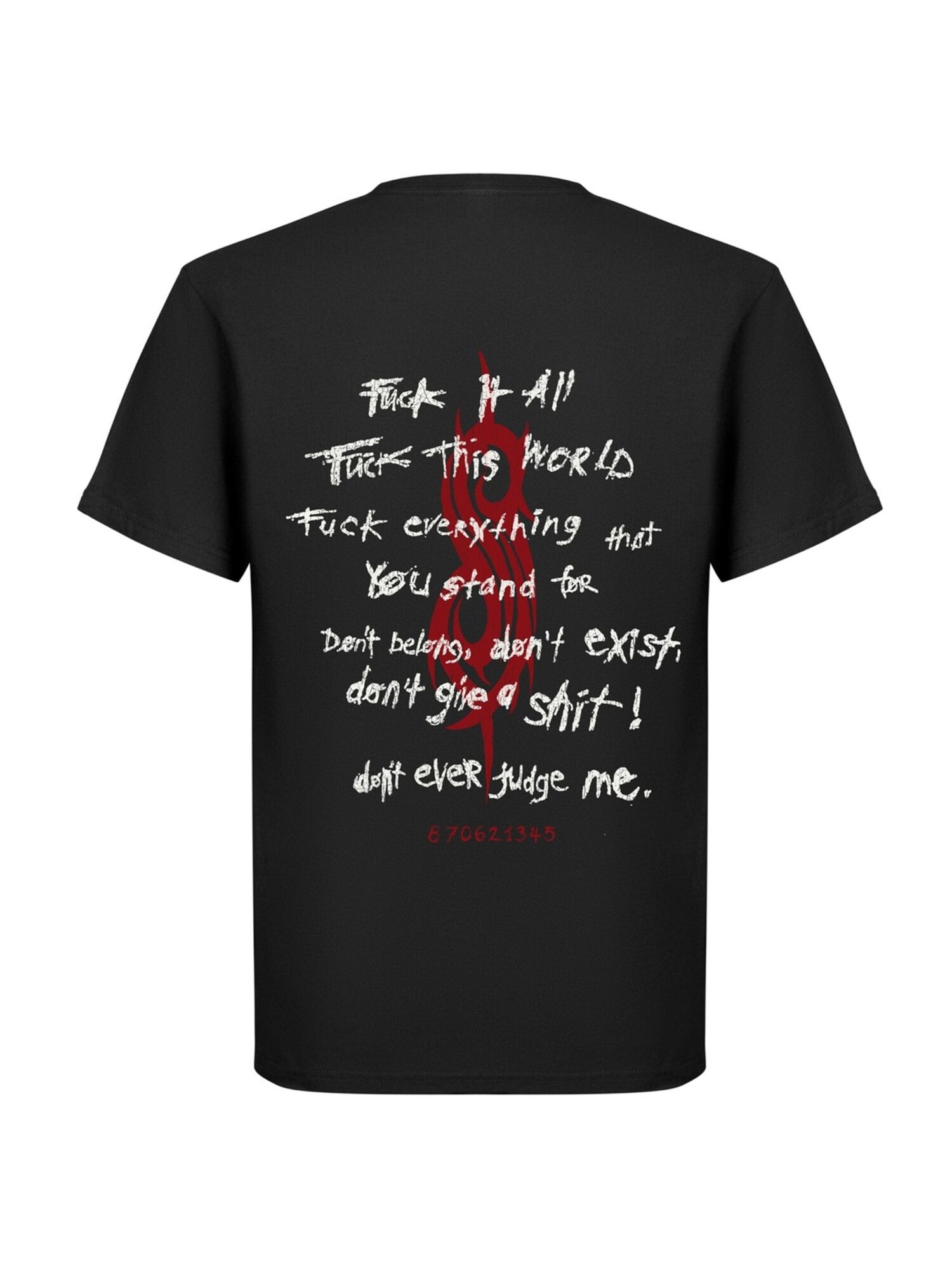 SLIPKNOT Camiseta 'Slipknot Fuckit T-Shirt'  negro – imagen 4