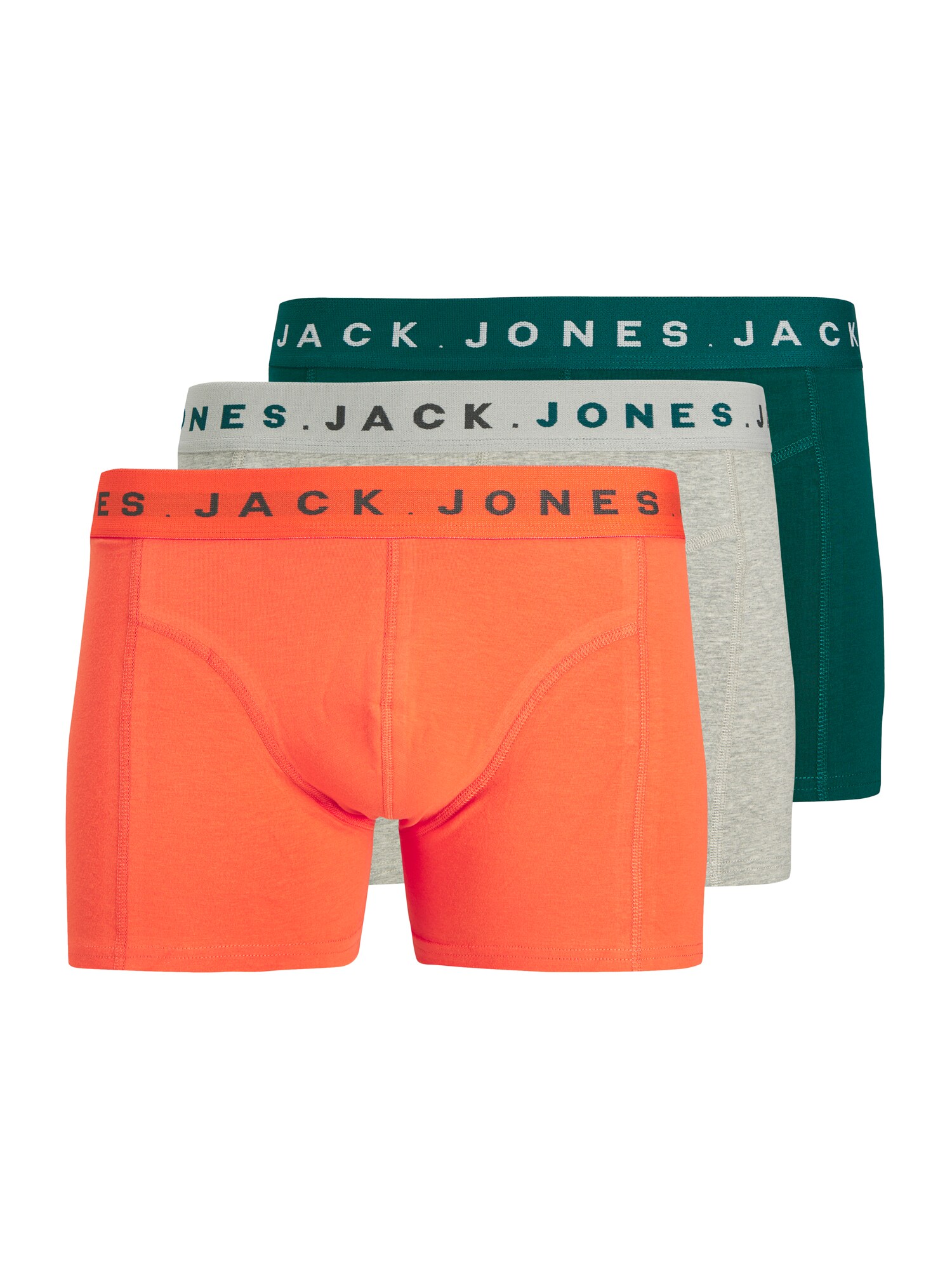 JACK & JONES Boxeri JACBENNETT  gri amestecat / verde pin / portocaliu