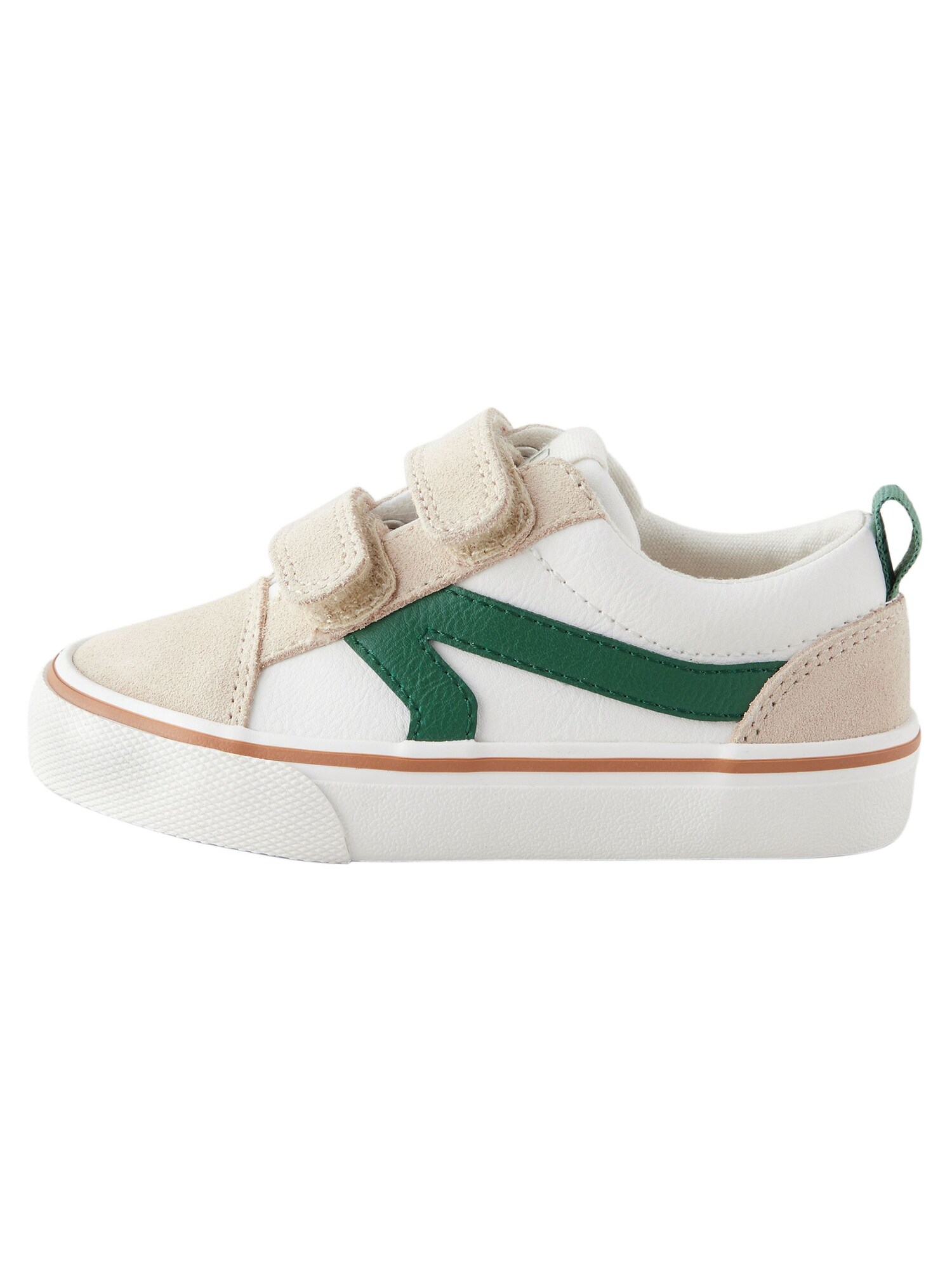 Next Sneaker  ecru / verde închis / alb