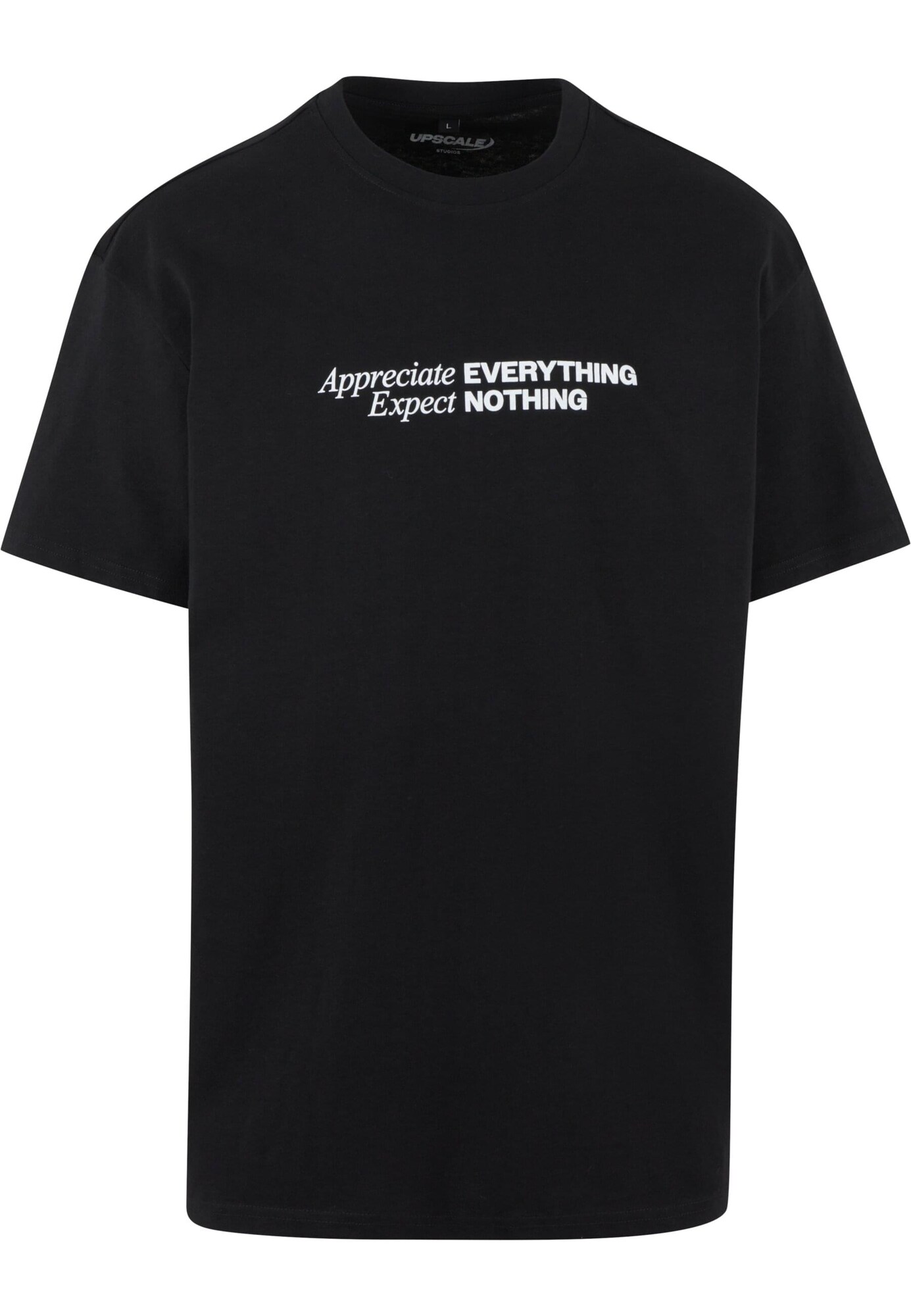 MT Upscale Tricou Appreciate Expect  negru / alb