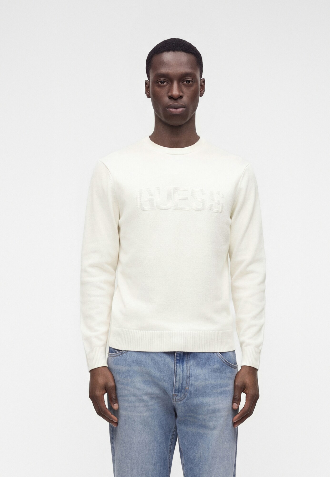 GUESS Jersey 'Noburo' marfil – imagen 3