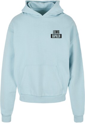 Merchcode Sweatshirt ‘Lewis Capaldi – PP’ Hemelsblauw / Zwart