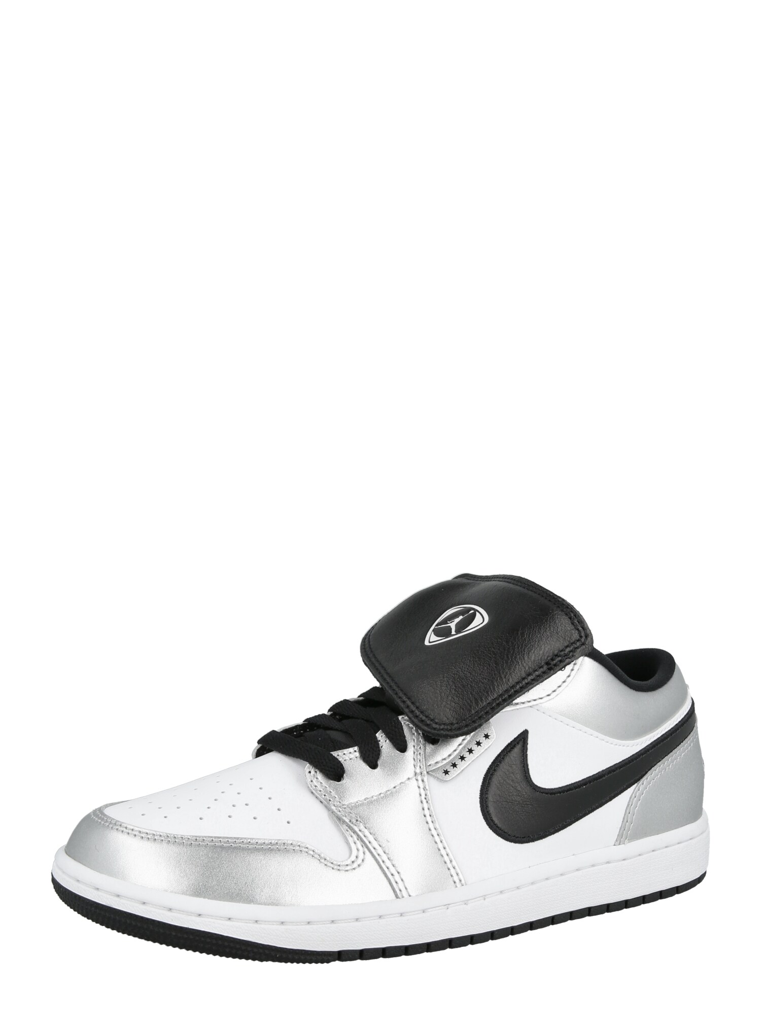 Jordan Nízke tenisky 'AIR JORDAN 1'  čierna / strieborná / biela