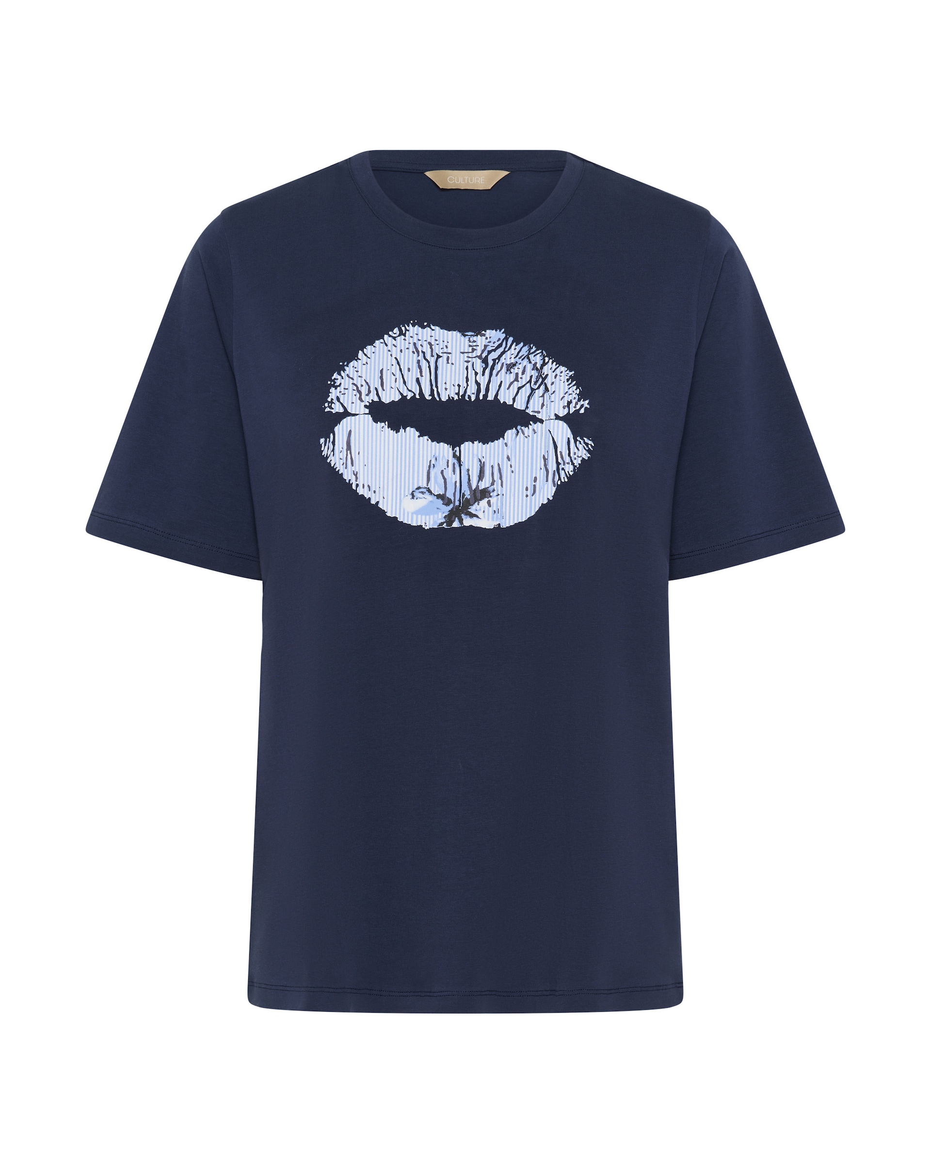 Culture T-shirt 'CUKula' marinblå dam