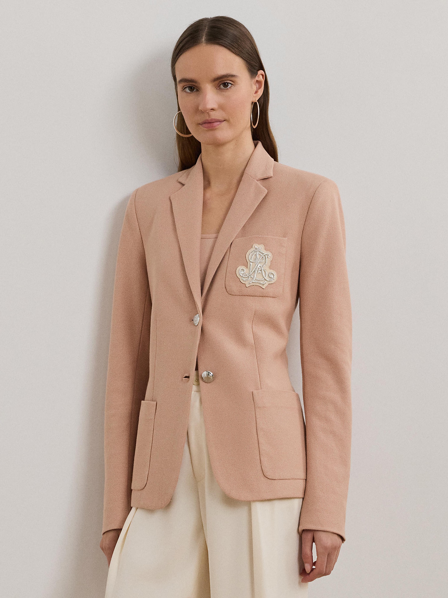 Lauren Ralph Lauren Petite Blézer 'ANFISA'  bézs / világos-rózsaszín / ezüst termék 2. képe