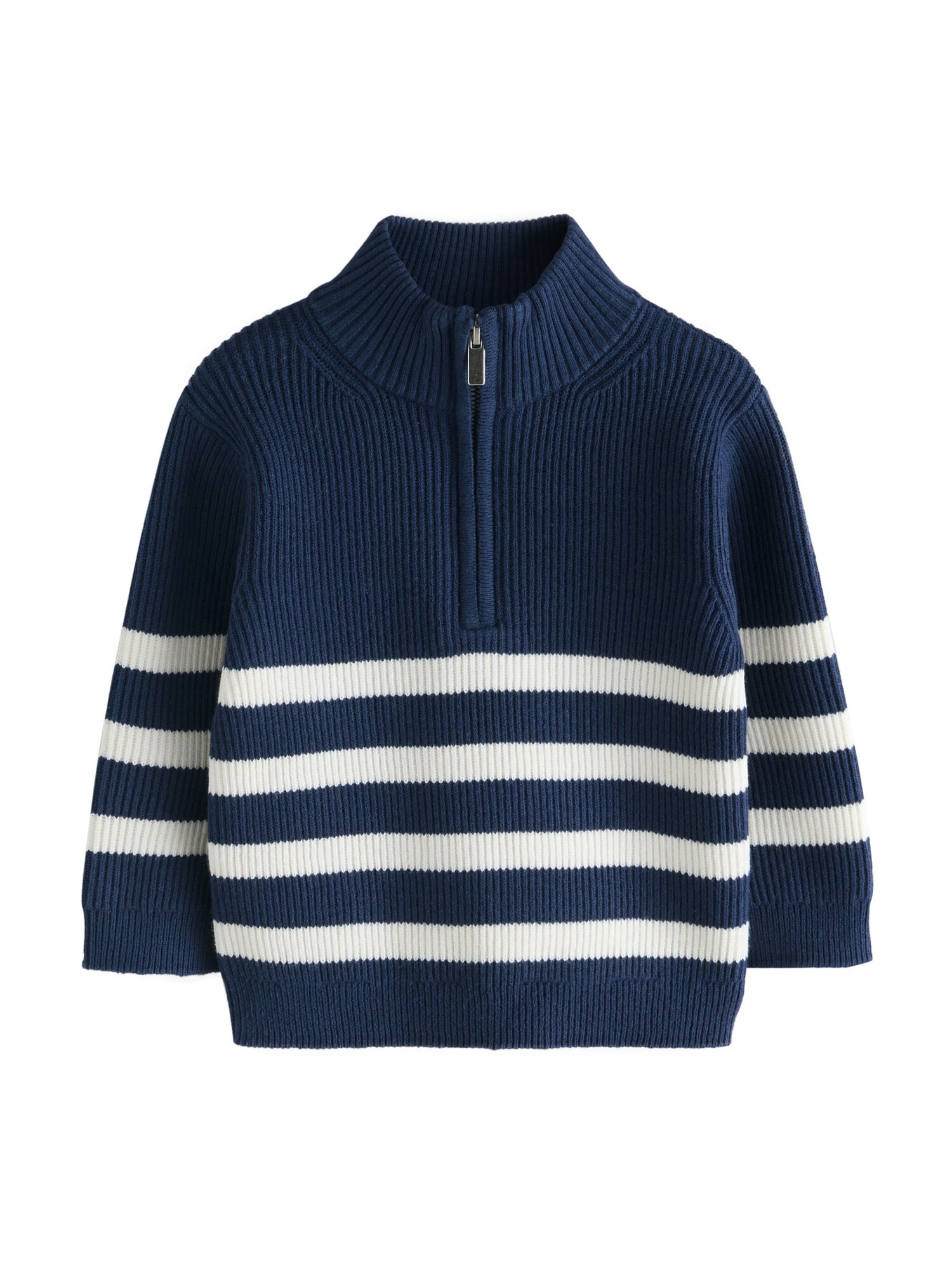 Next Pulover  bleumarin / alb