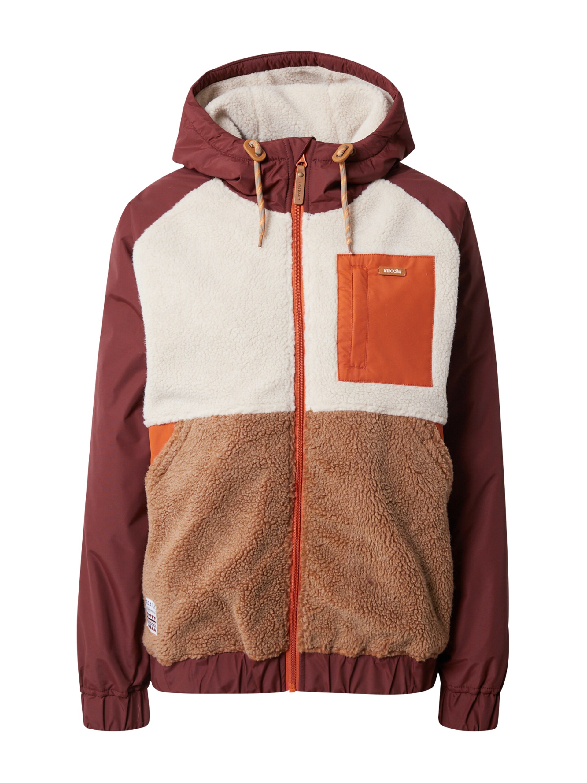 Iriedaily Övergångsjacka 'Arctikmix' ljusbrun / aubergine / orange dam